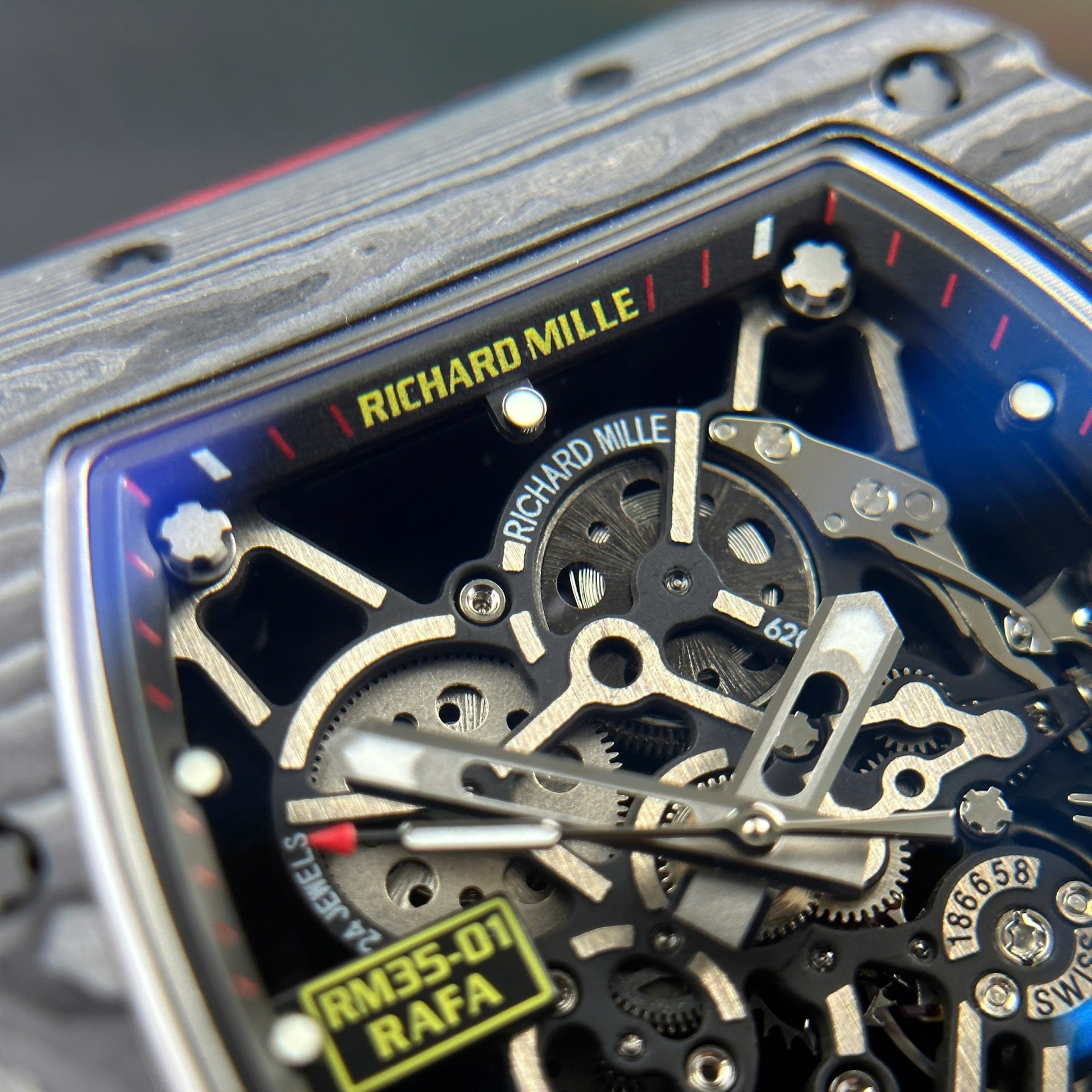 Richard Mille Replica Watches RM35-01 Rafael Nadal Carbon NTPT BBF Factory 44,5x50mm - Top club
