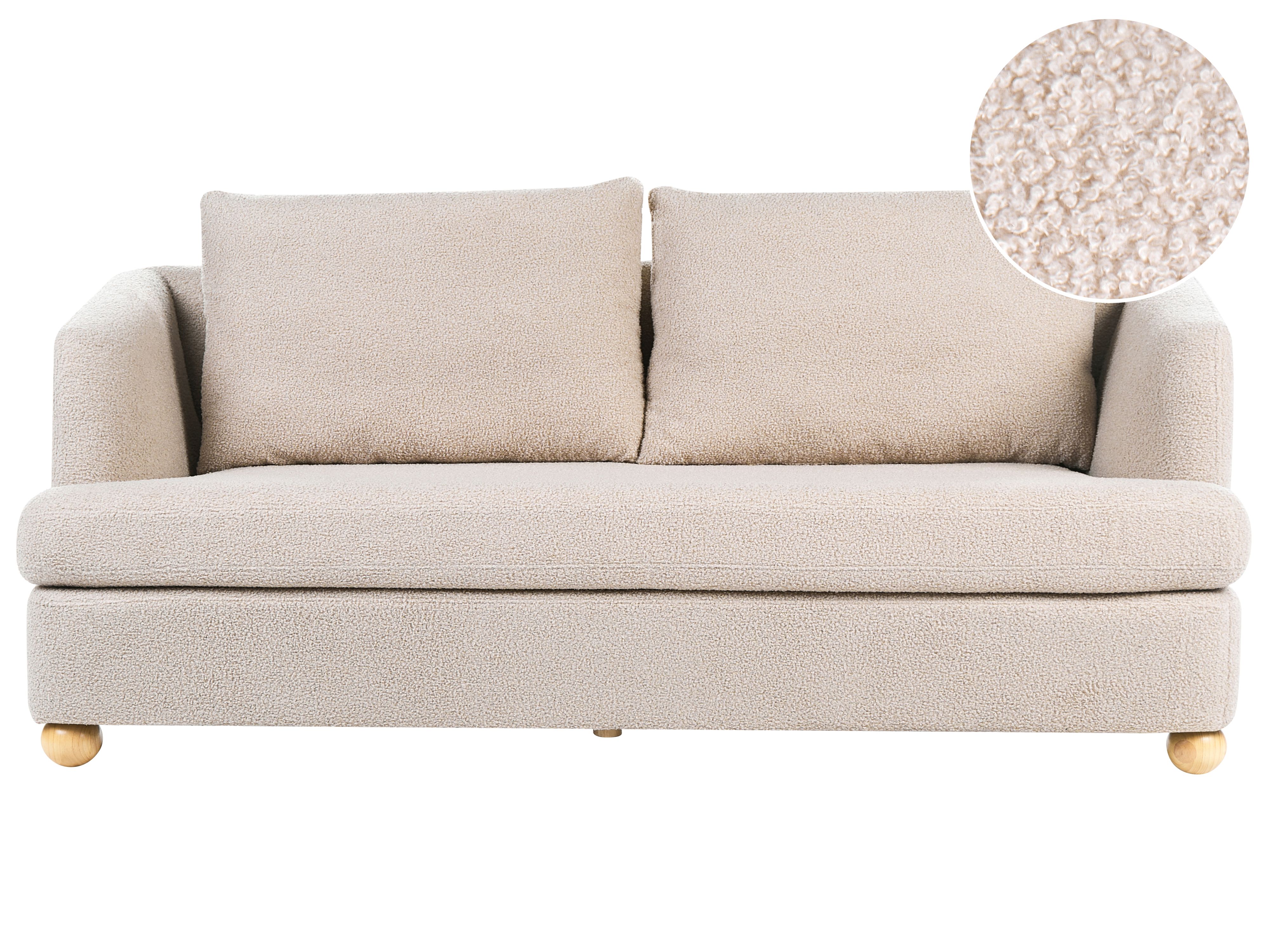 Sofa 3 Seater RATTVIK Boucle Beige