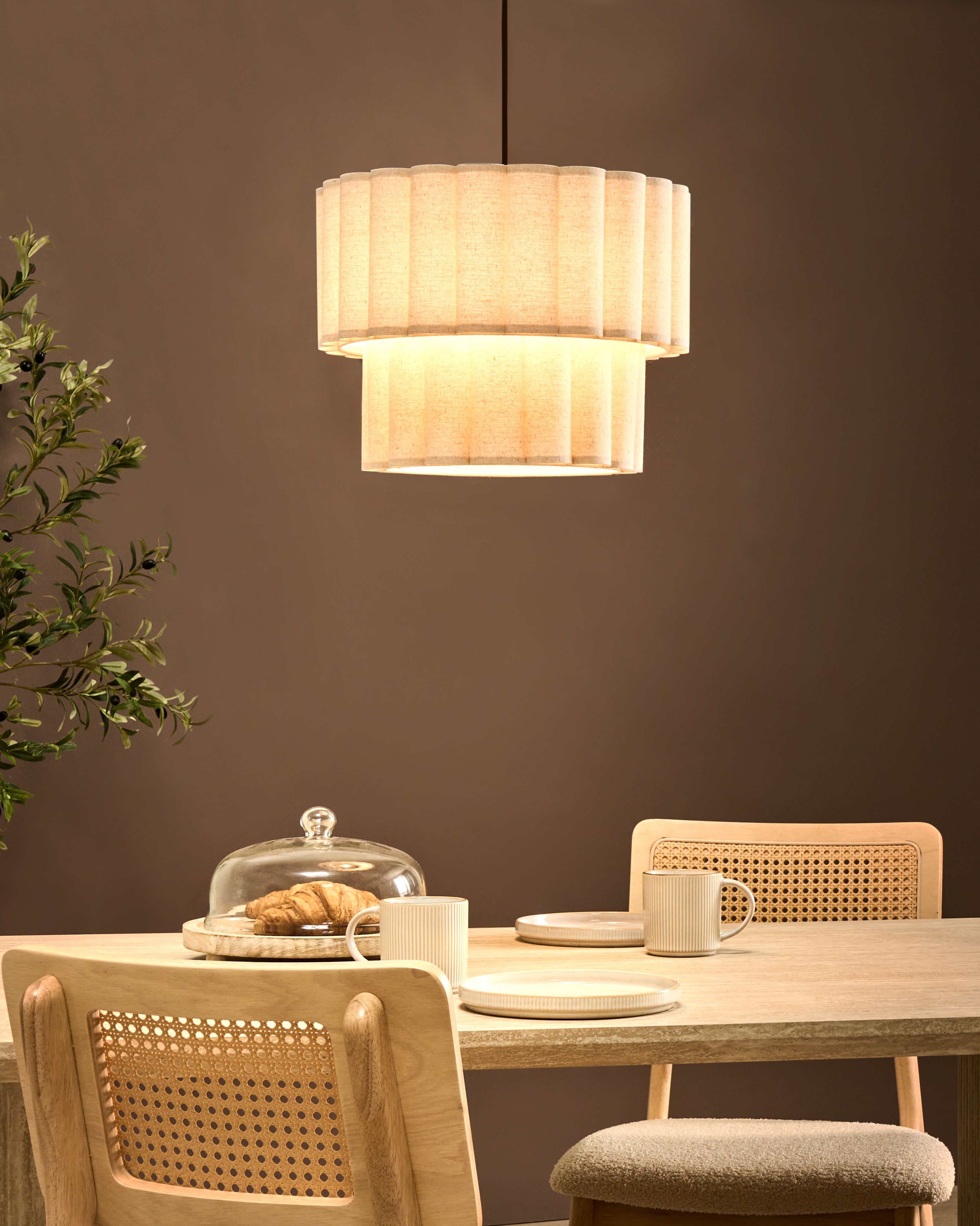 Pendant Lamp BELESSA Linen Light Beige