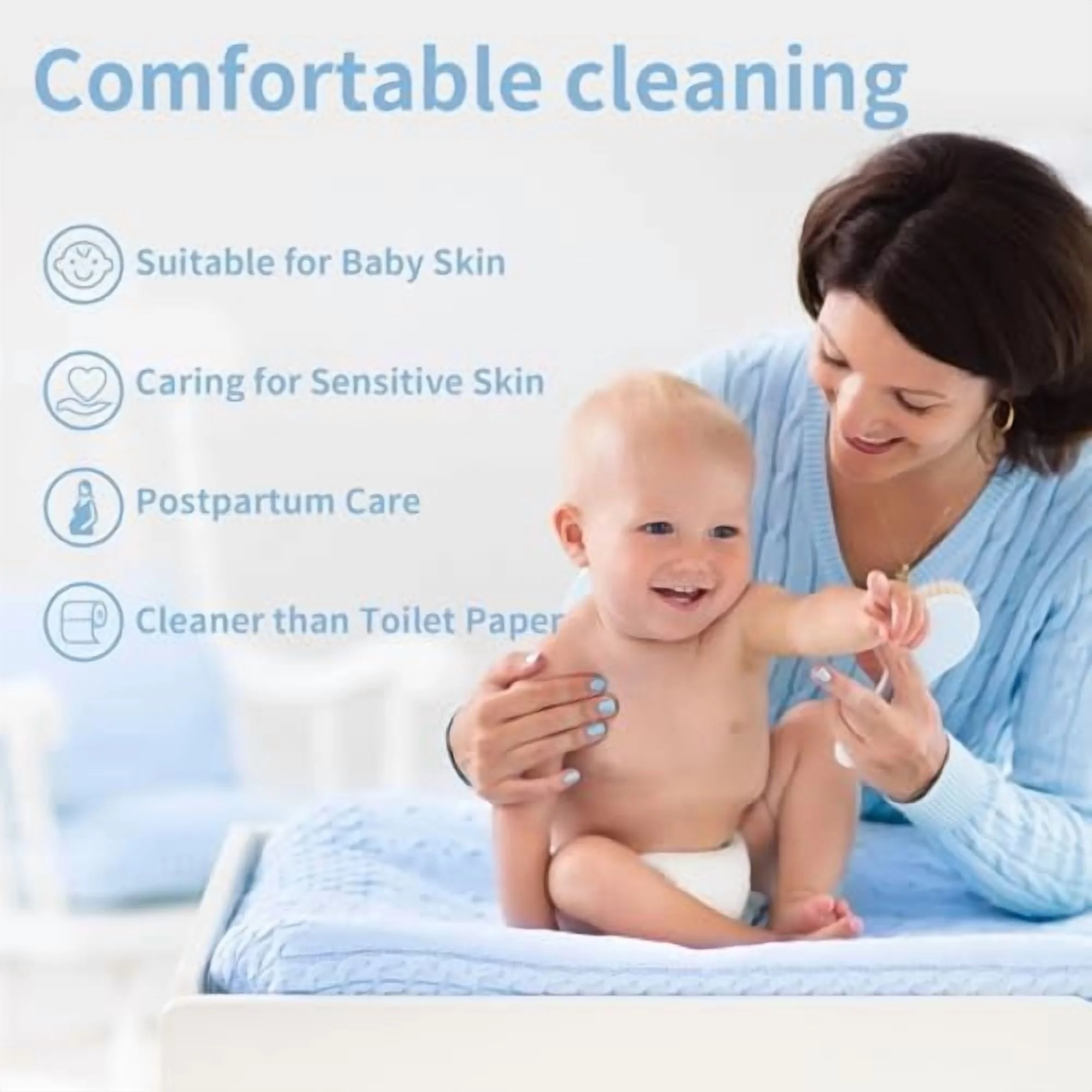 Portable Bidet for Travel, Rechargeable Bidet Sprayer with 400ml Bottle Capacity, Waterproof High Pressure Handheld Bidets for Women/Men, Postpartum Care, Hygiene Cleaning