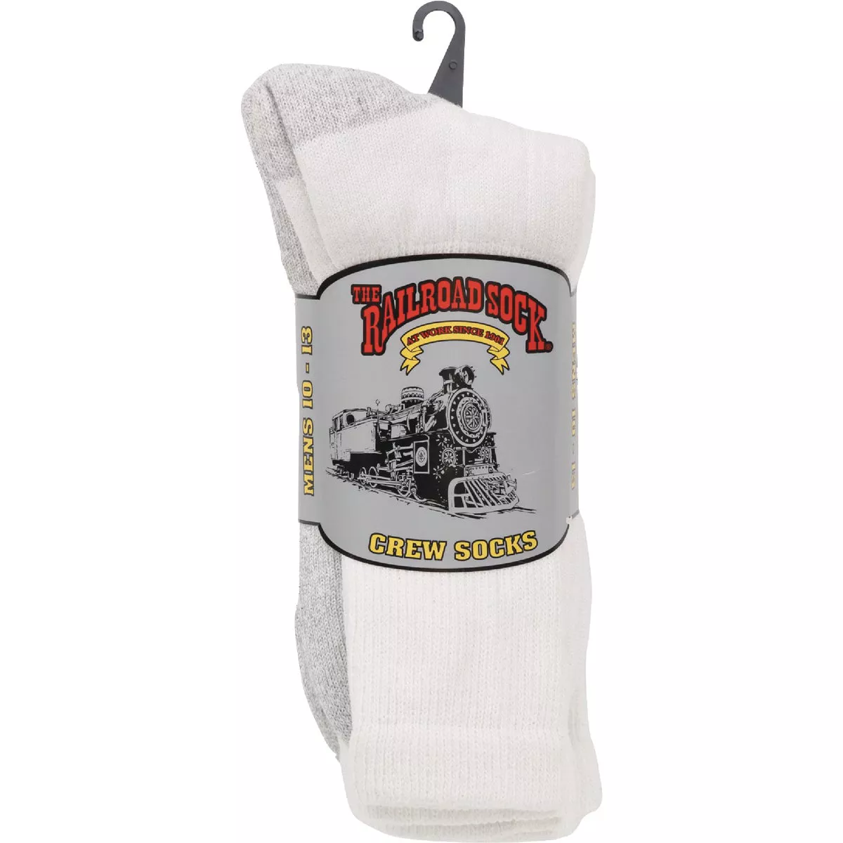 Railroad Sock Men's White Crew Sock (4-Pack)