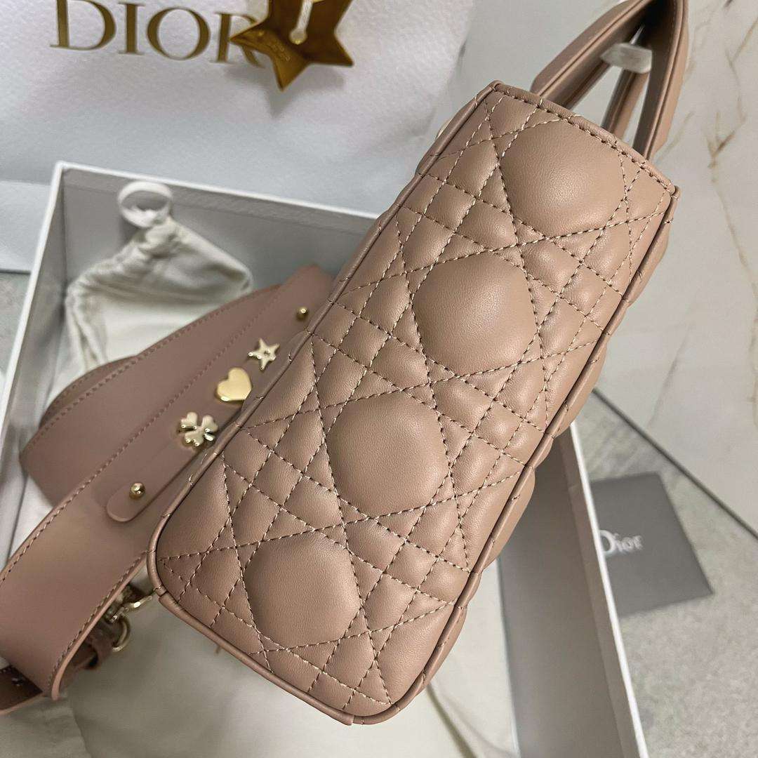 Christian Dior Small Lady Dior Bag Pink For Women 8in/20cm1:1High-quality replica