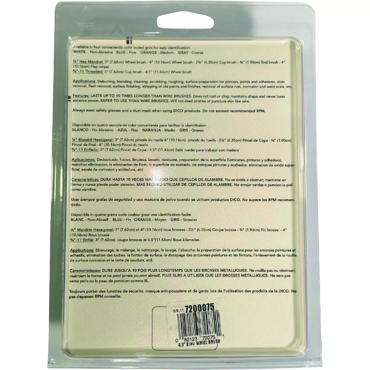 Dico Nyalox 4-1/2 In. Coarse Gray Angle Grinder Wheel Brush