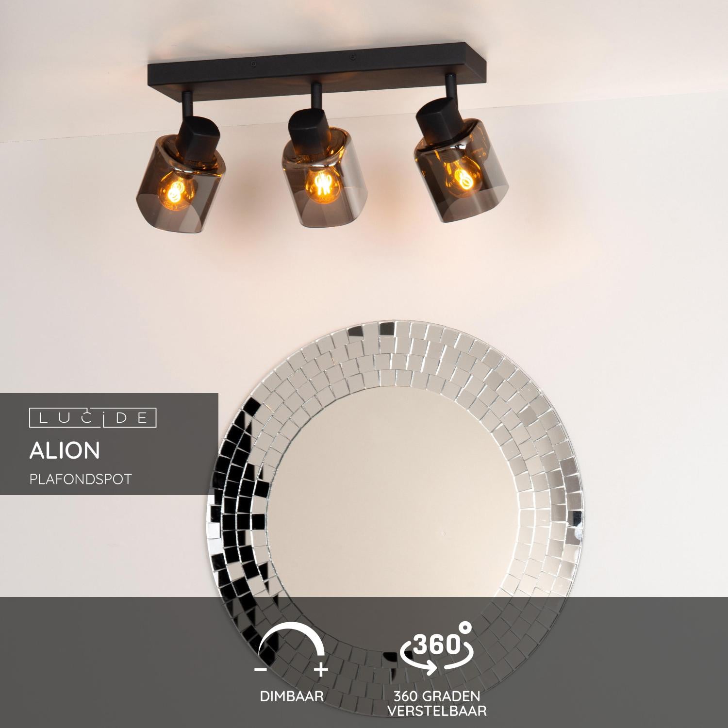 Lucide ALION Plafondspot - Zwart