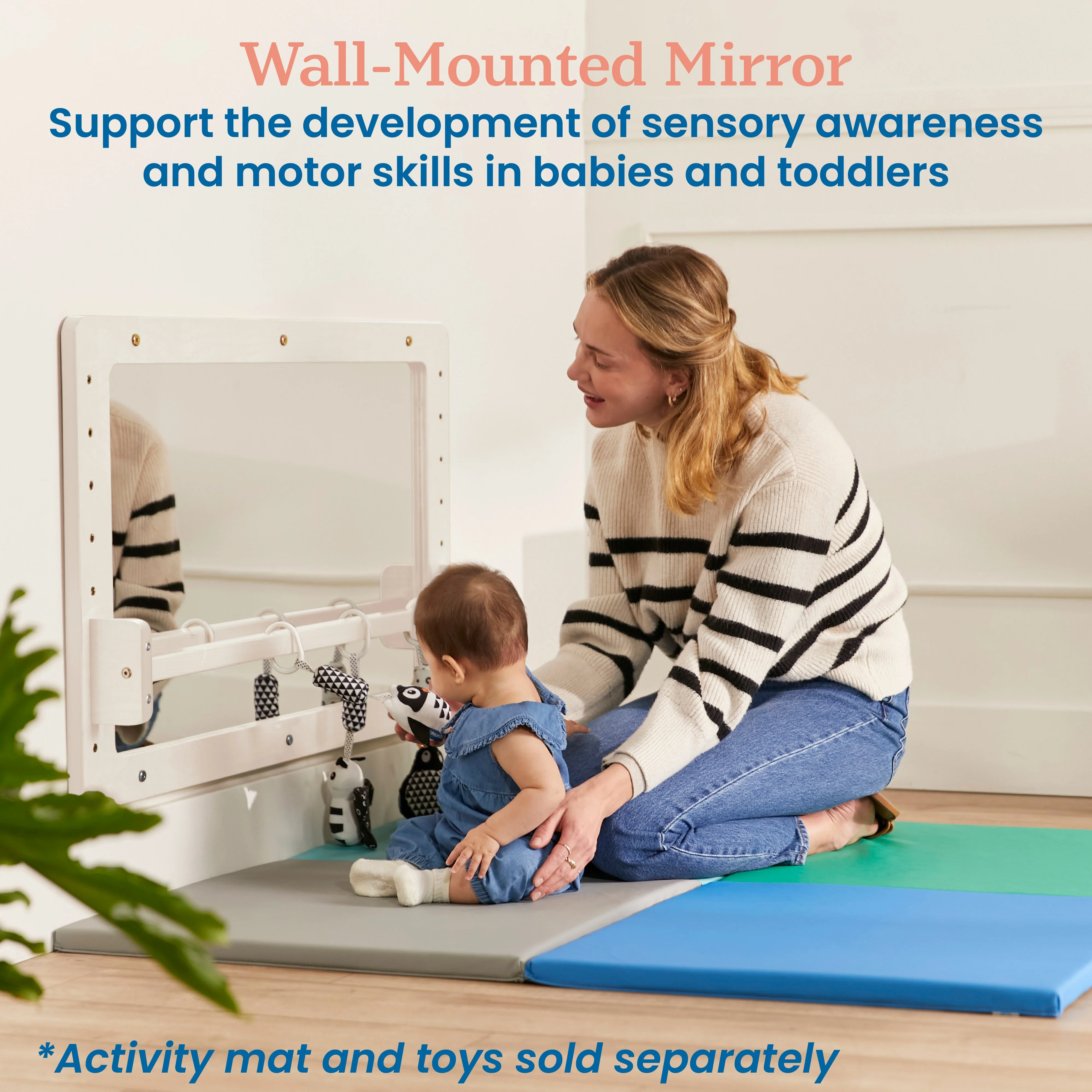ECR4Kids Wall-Mounted Coordination Mirror, Natural - Image 30