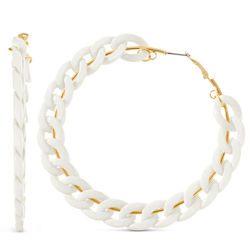 Colorful Link Hoops - MIDNIGHT VELVET CATALOG