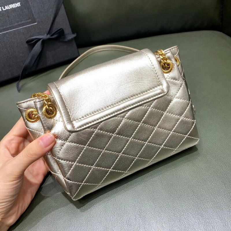 Replica Saint Laurent Nolita Mini Leather Shoulder Bag 672738 Champagne Gold1:1High-quality replica