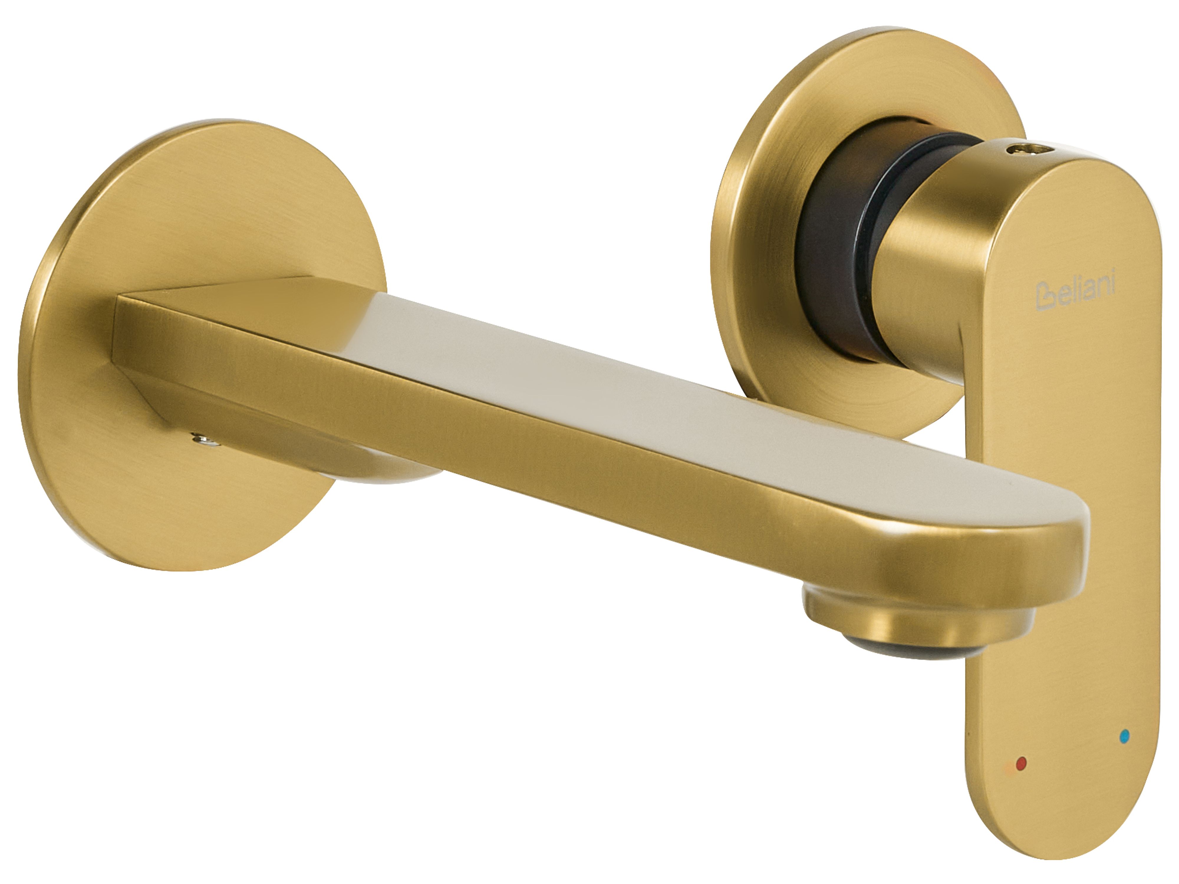 Wall Mounted Basin Mixer Tap GUATAVIA Brass Gold