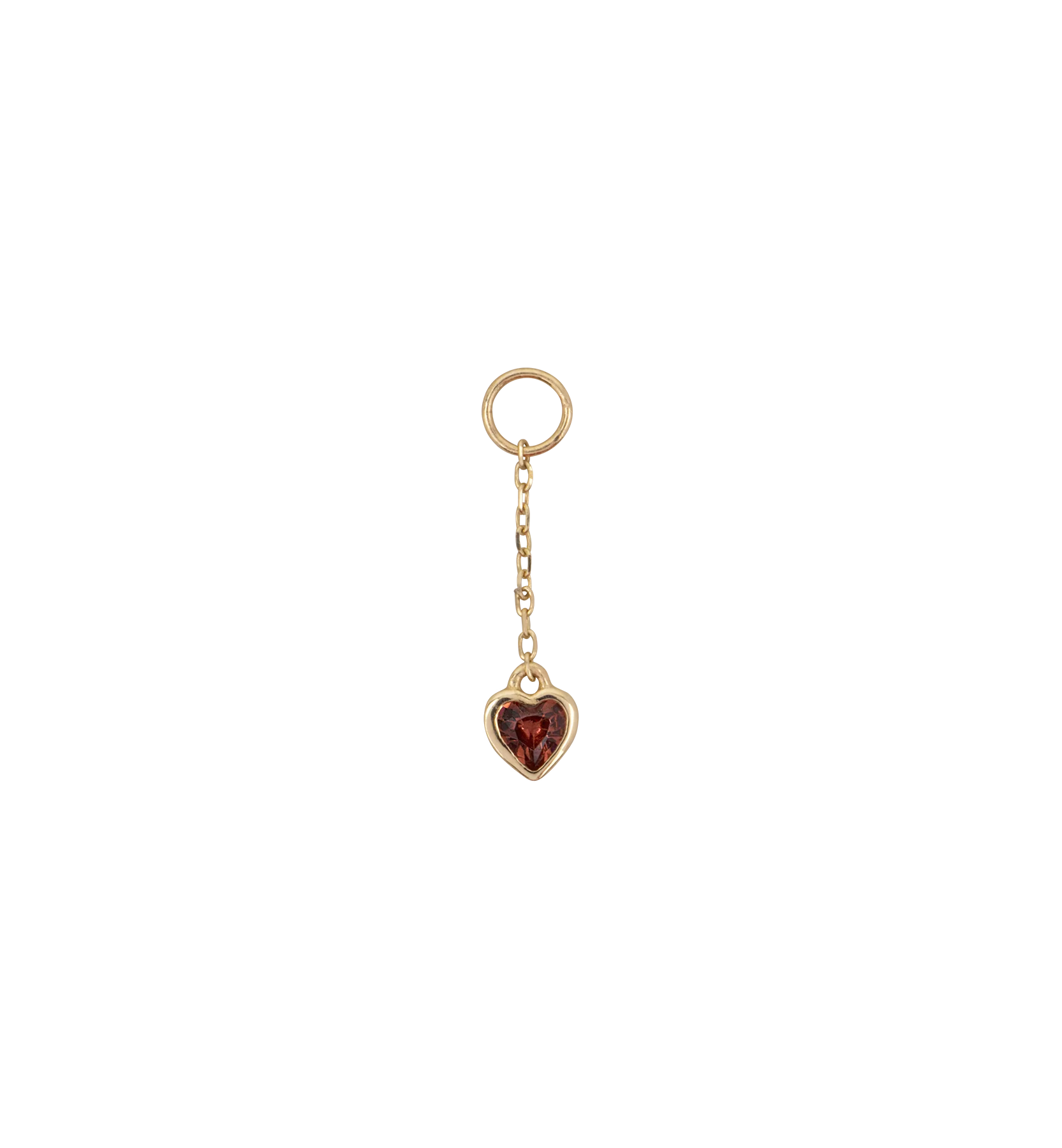 Glowing Heart Piercing Charm 14K