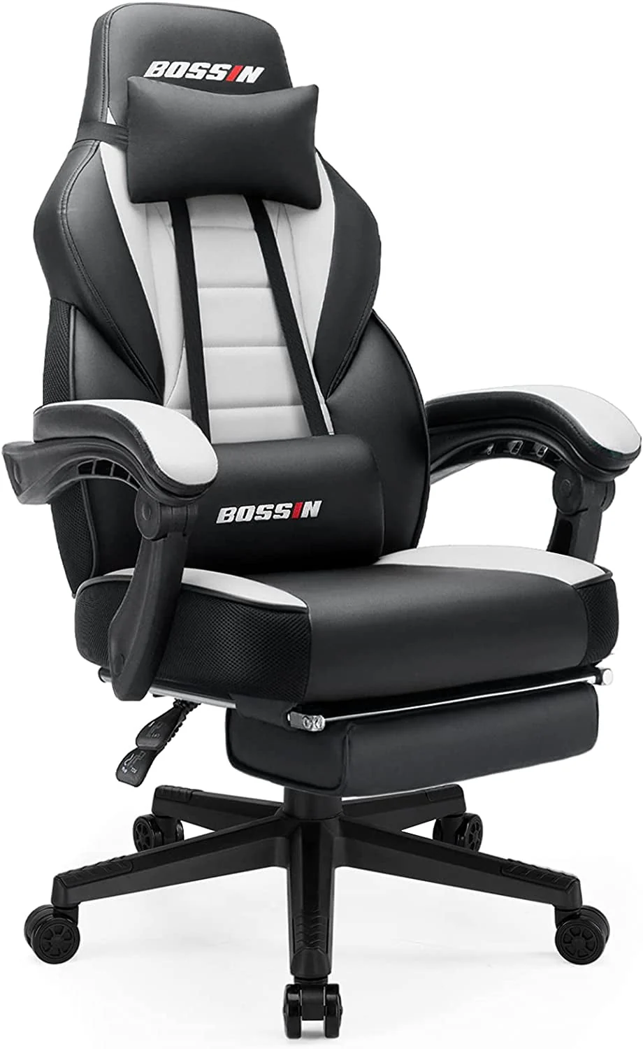 Bossin Gaming Chairs with Footrest,2022 Leather Game Chair for Adults,Big and Tall Gamer Chair with Headrest and Lumbar Support - Image 13