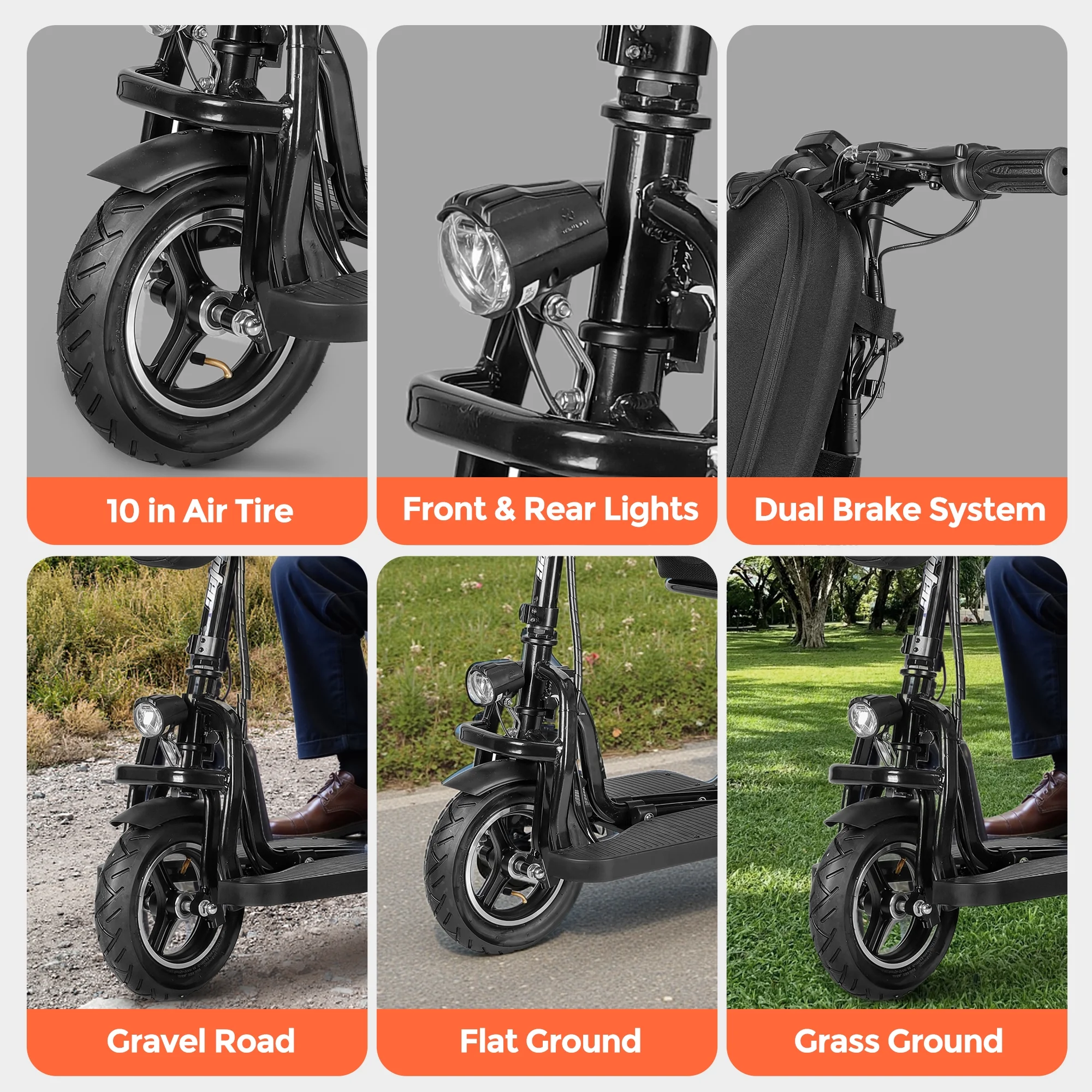 BAMACAR 3-Wheel Folding Mobility Scooter Lightweight for Seniors & Adults 300 lbs, Portable Powered Handicap All Terrain Travel Scooter, Mobility Scooters Foldable Collapsible Electric Scooters Black - Image 12