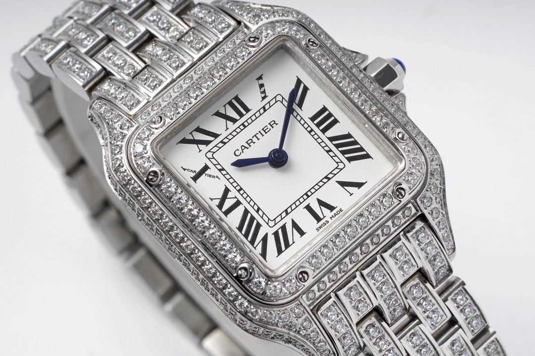 Cartier Cheetah Full of Diamonds Ladies 37MM-White Gold(1:1 replica) - Top club
