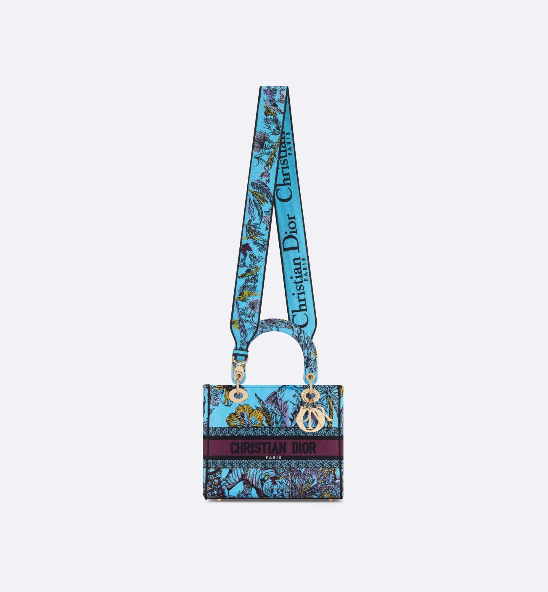 Christian Dior Medium Lady D-Lite Celestial Blue Multicolor Bag For Women M0565OEUP_M259- 24 Cm/ 9.5 Inches1:1High-quality replica