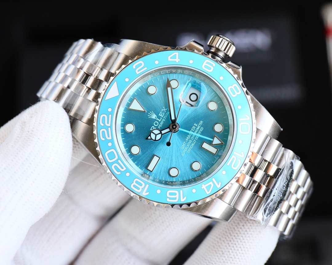 Blaken Rolex GMT-Master II Stainless Steel 40mm Tiffany Blue Watch 126710BLNR(1:1 replica) - Top club