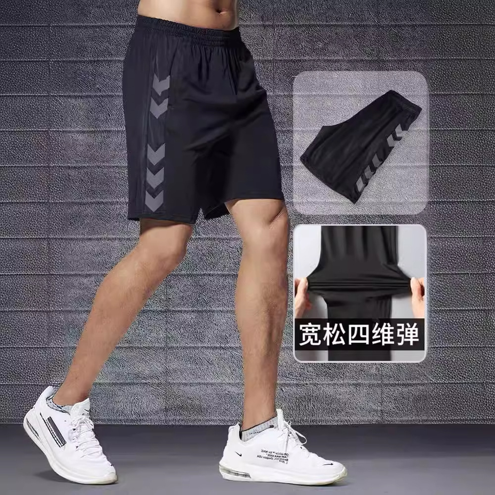 Men's Sports Shorts for Summer Outdoor Fitness, Quick-Dry Mid-Length Shorts, Running Casual Shorts, Cross-Border E-commerce