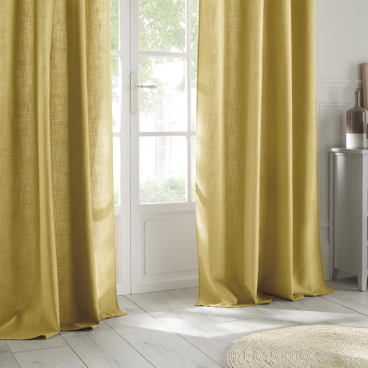 Curtain "Clem" Mustard yellow, 140x260 cm