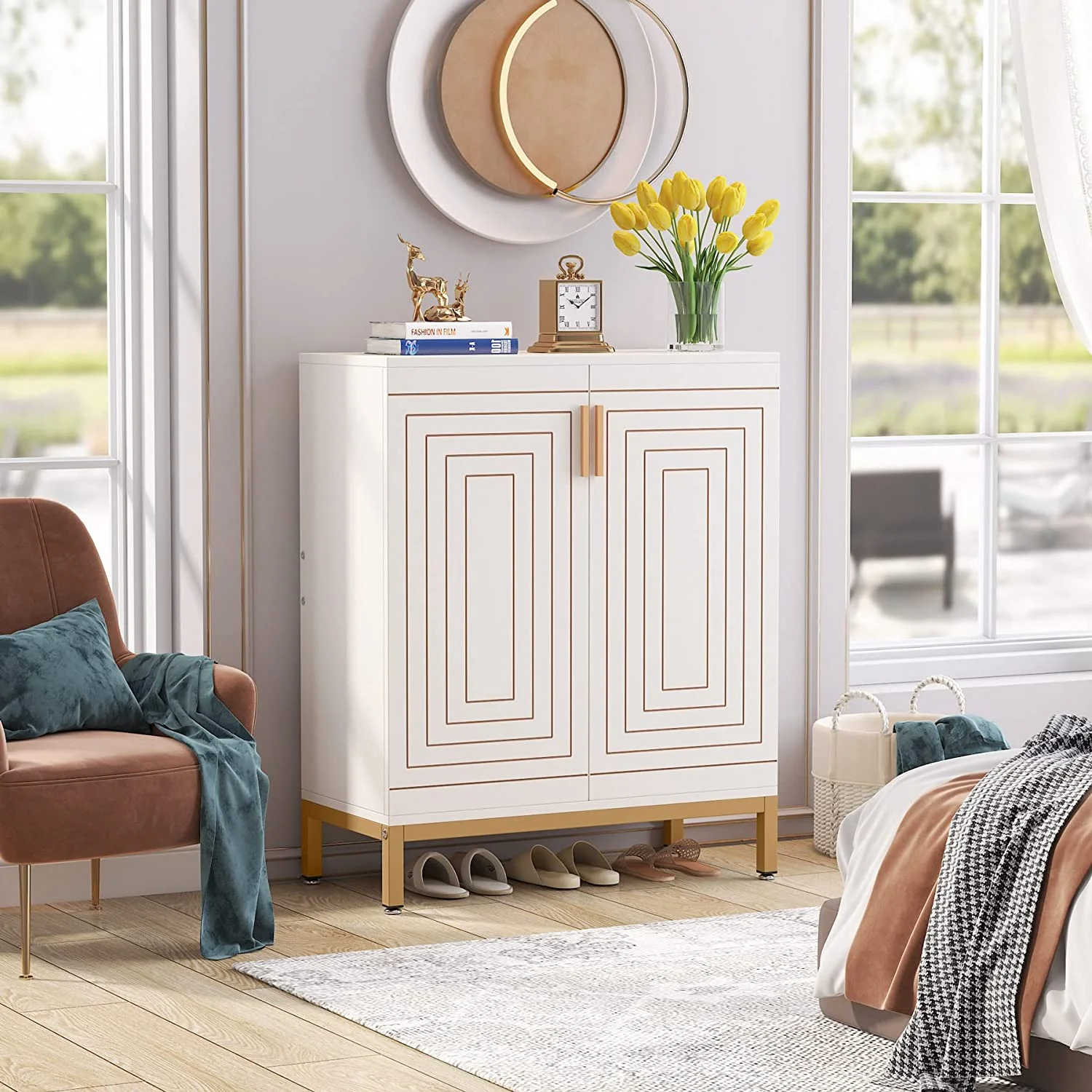 Tribesigns 20 Pairs Shoe Storag Cabinet for Entryway - Image 10