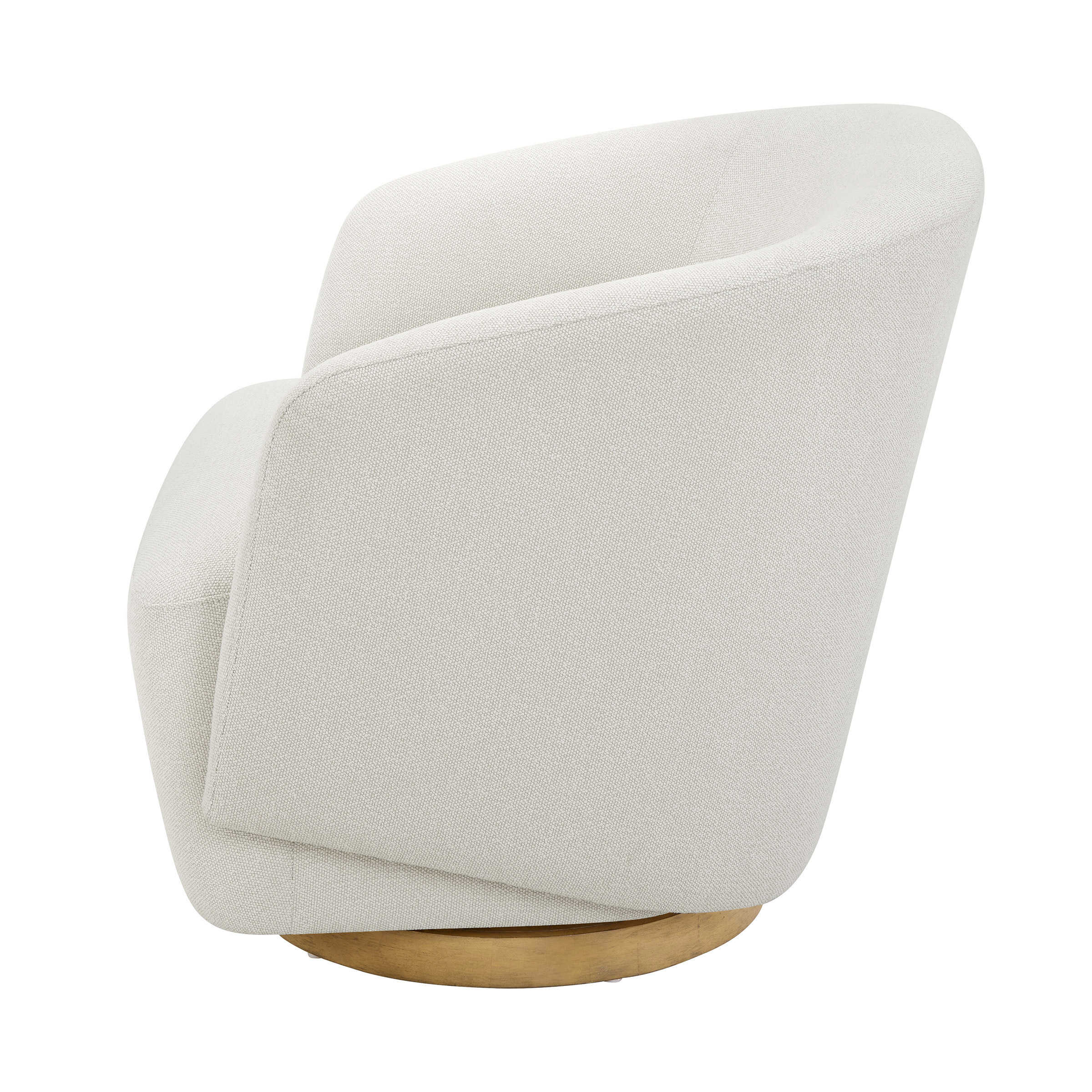 Henredon Murphy Swivel Boucle Chair, Cream - Image 6