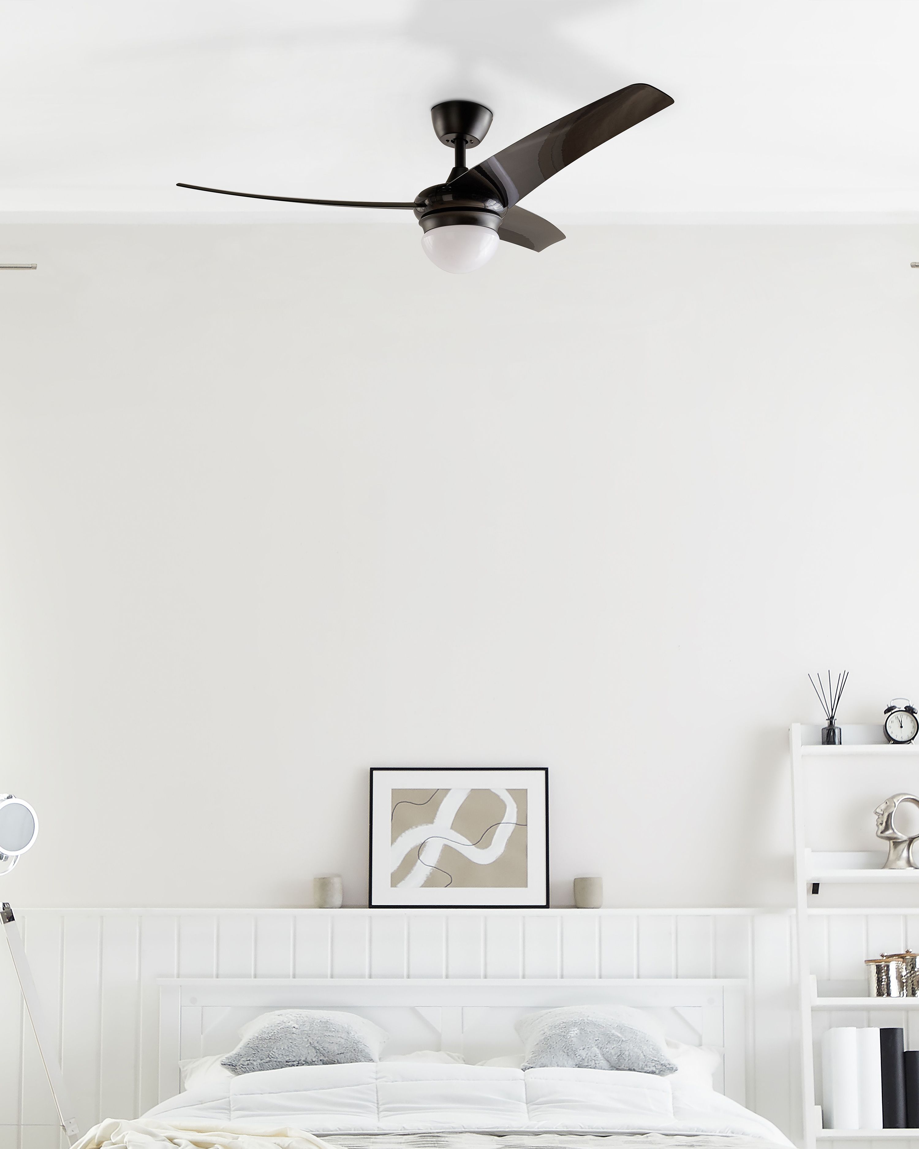 Ceiling Fan with Light JIBOA with Remote Black