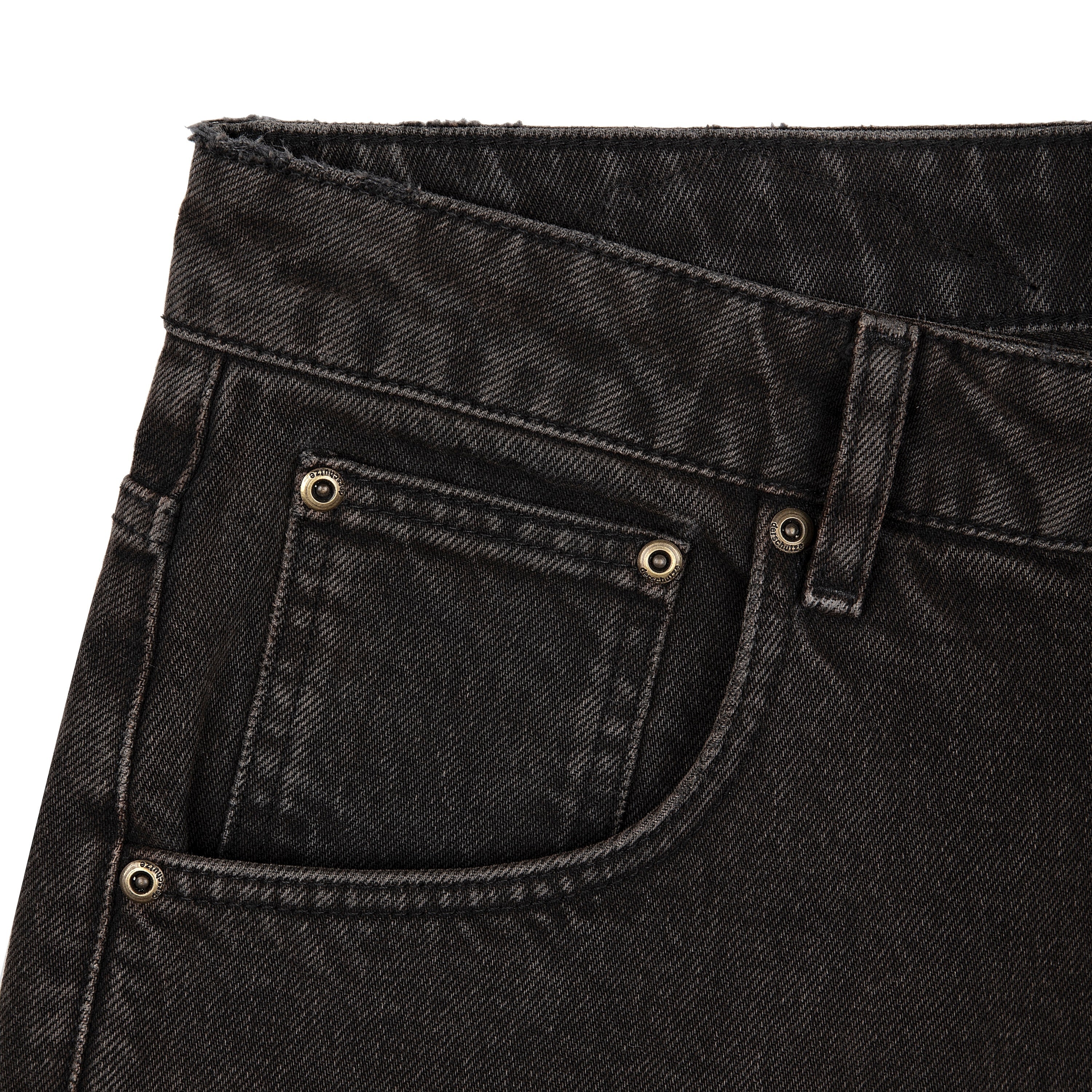 "aziza" brown washed Jorts
