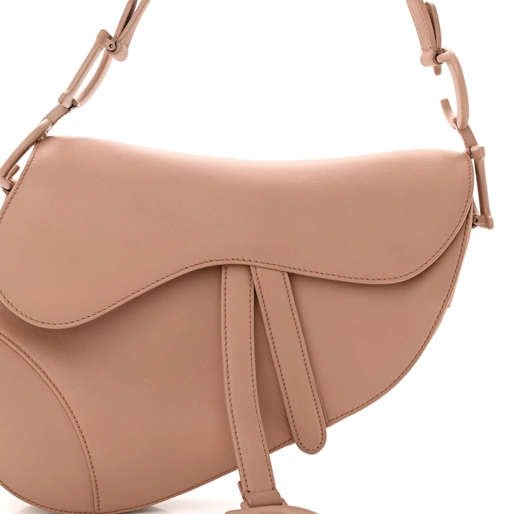 Dior Blush Ultra Matte Calfskin Leather Medium Saddle Bag Matte Beige Hardware Reps1:1High-quality replica