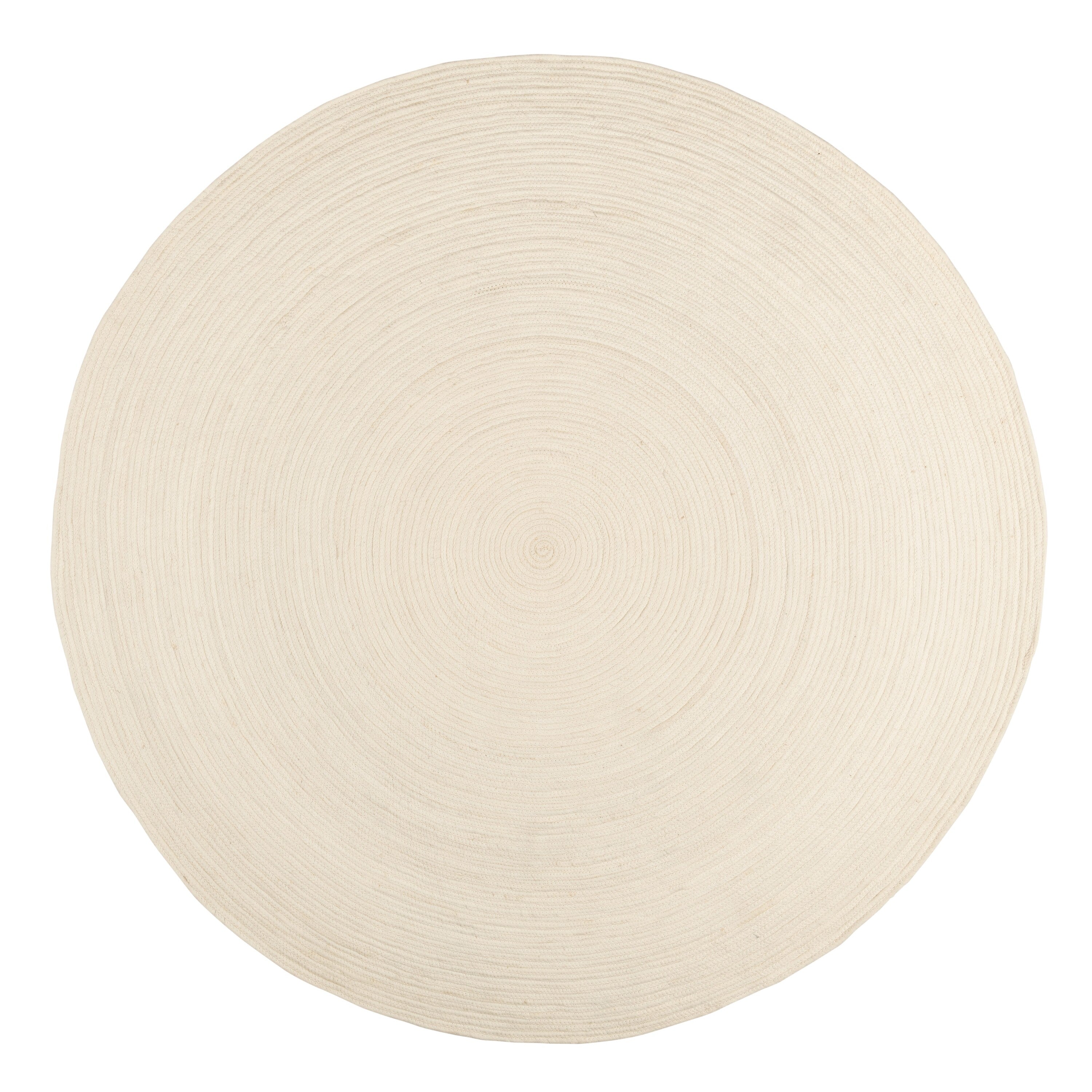 Blokker Dots Wollen Vloerkleed Ø 200 cm - Crème