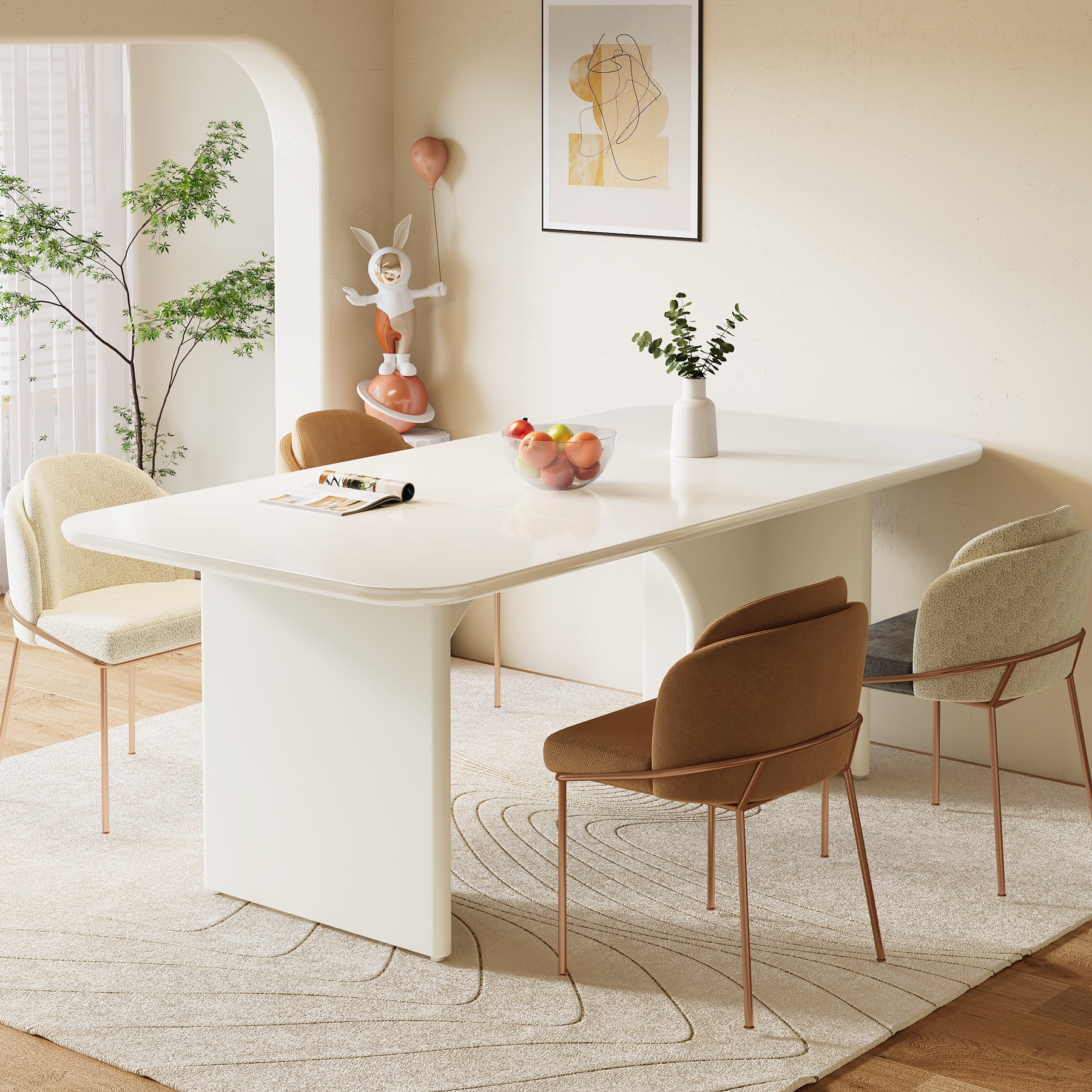 Tribesigns Modern Dining Table for 4-6 People, 63