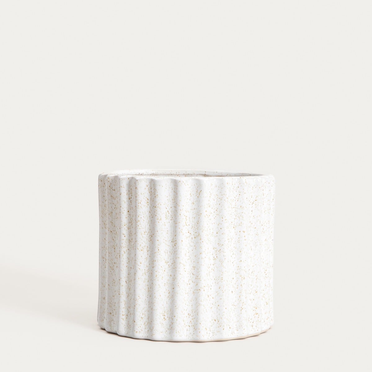 Osłonka na doniczkę NOVO ryflowana 15x15x13 cm