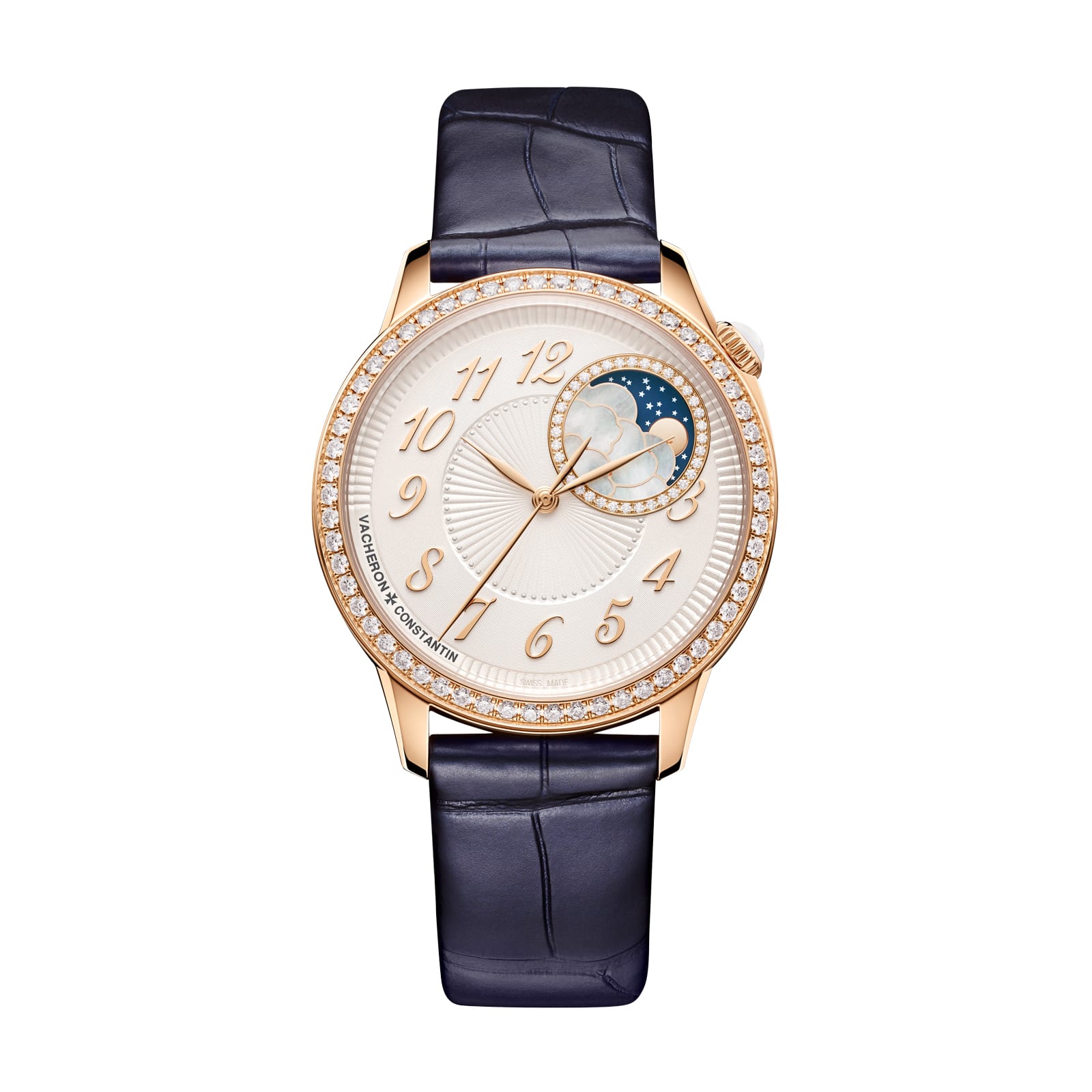 Replica Watches Fake Vacheron Constantin egerie moon phase 37 MM PINK GOLD(1:1 replica) - Top club