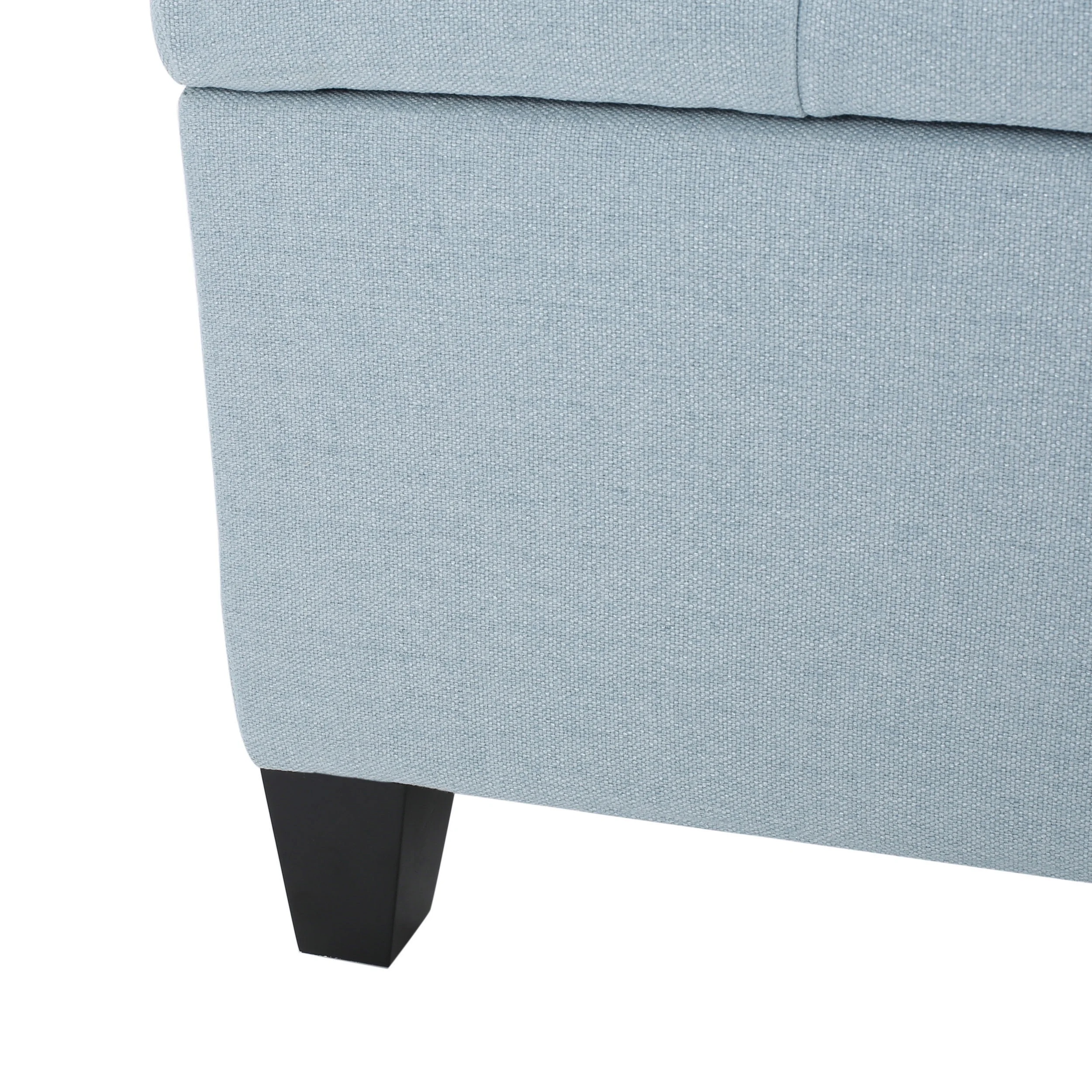 Noble House Hampton Contemporary Fabric Upholstered Storage Ottoman, White and Blue Floral - Image 60