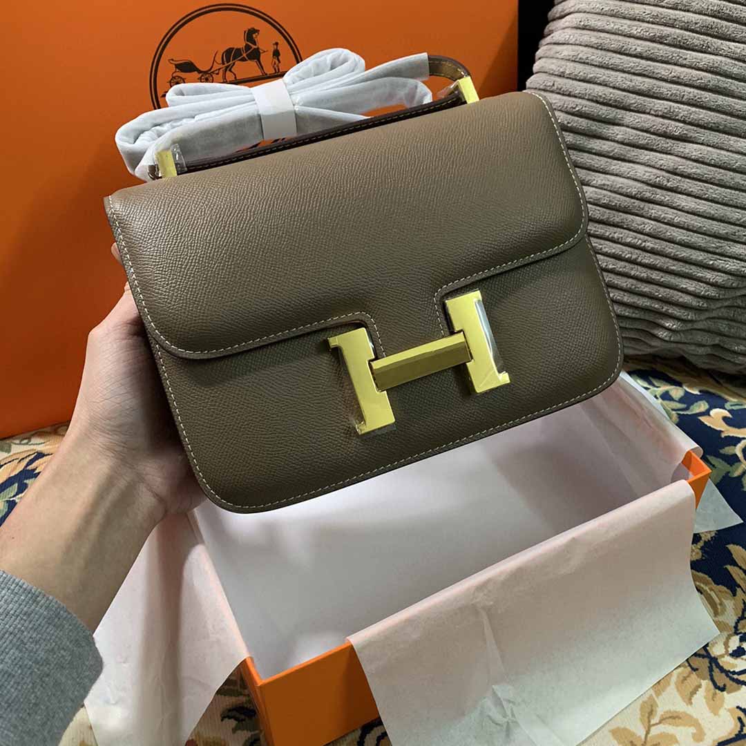 Replica Hermes Aaa-Constance Handbag 24Cm 19Cm Black/White/Pink1:1High-quality replica