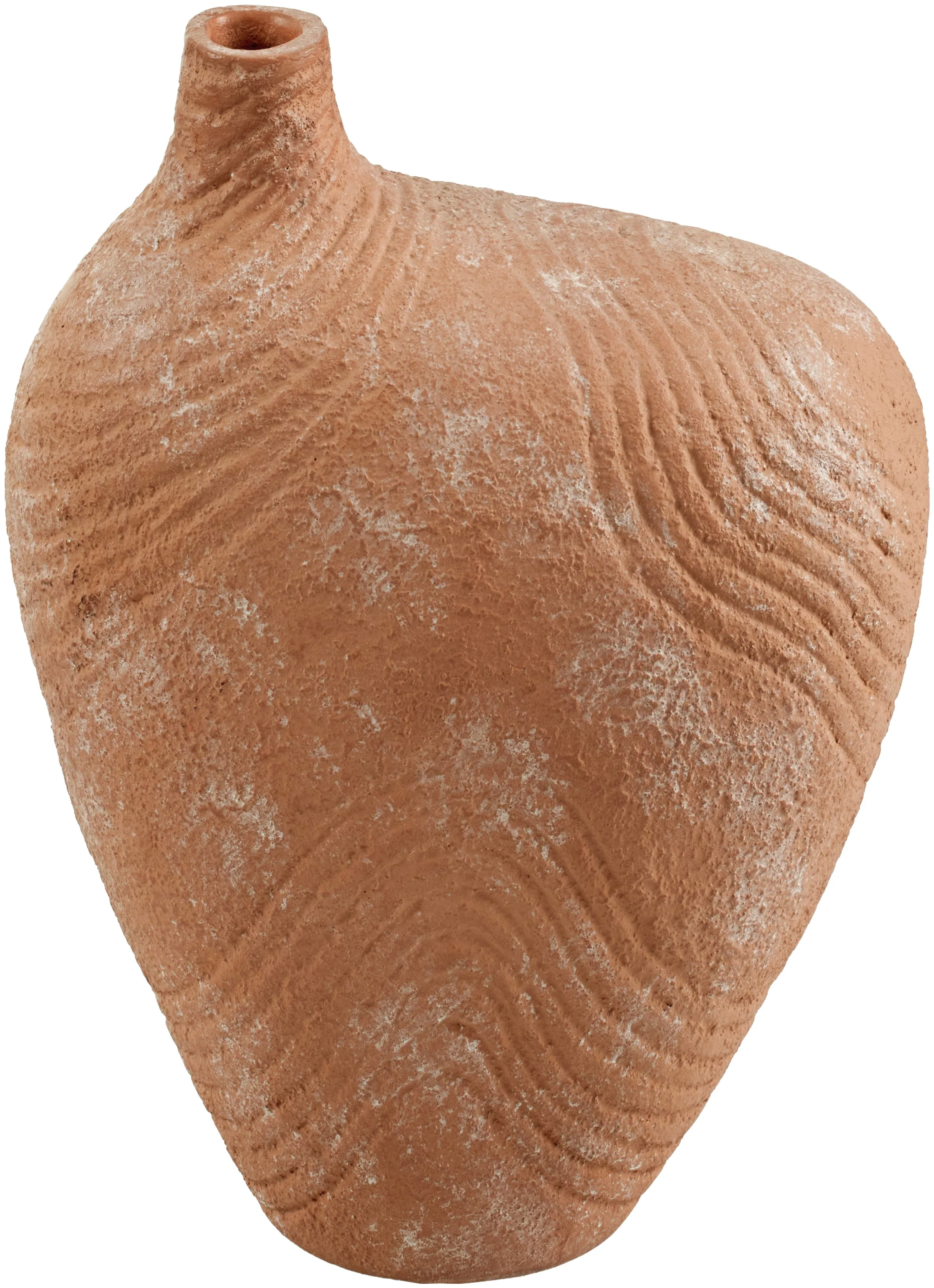 Mark&Day Vases, Joi Global Terracotta Flower Vase, Etched Papier-Mache Floor Vase for Flowers, Decorative Home Decor Accents for Living Room Bedroom Kitchen Office (12