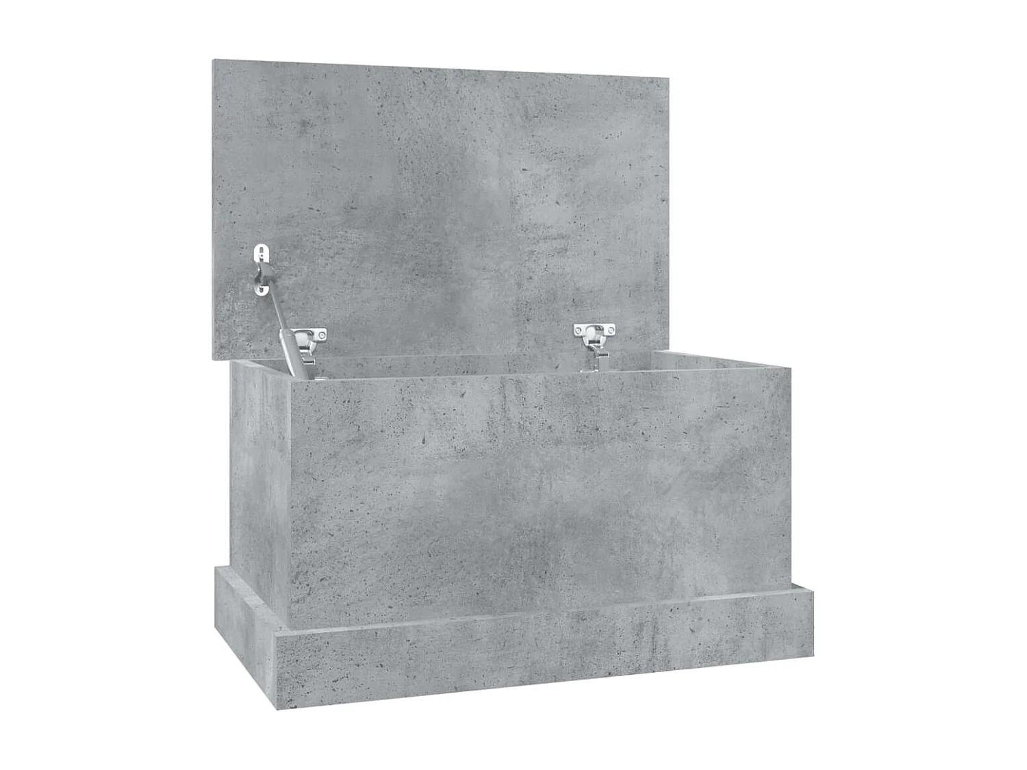 Boîte de rangement gris béton 50x30x28 cm bois d'ingénierie