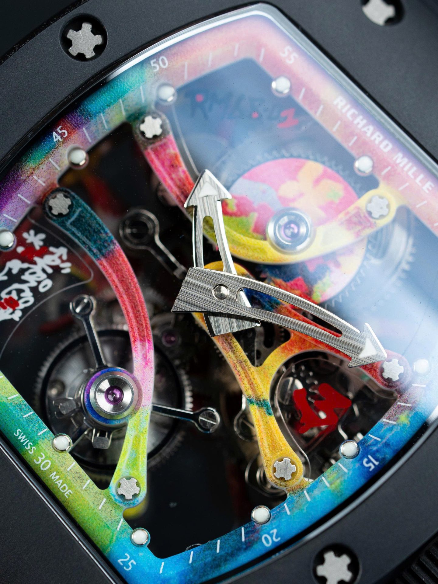Richard Mille RM68-01 Cyril Kongo Imitation Watches Black Ceramic Rubber Strap 45mm - Top club