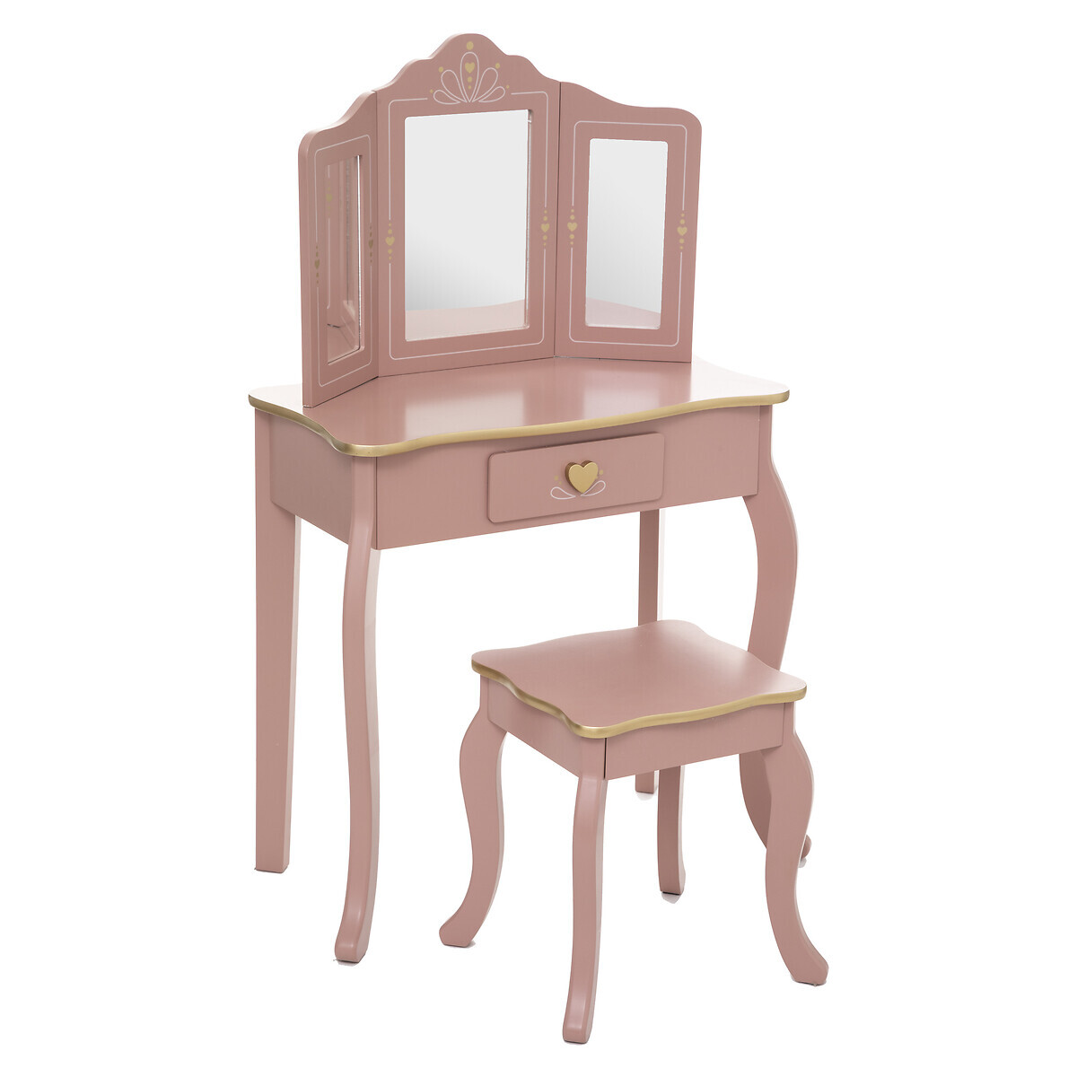 Kids dressing table and stool "Sissi" Pink, L.60 cm