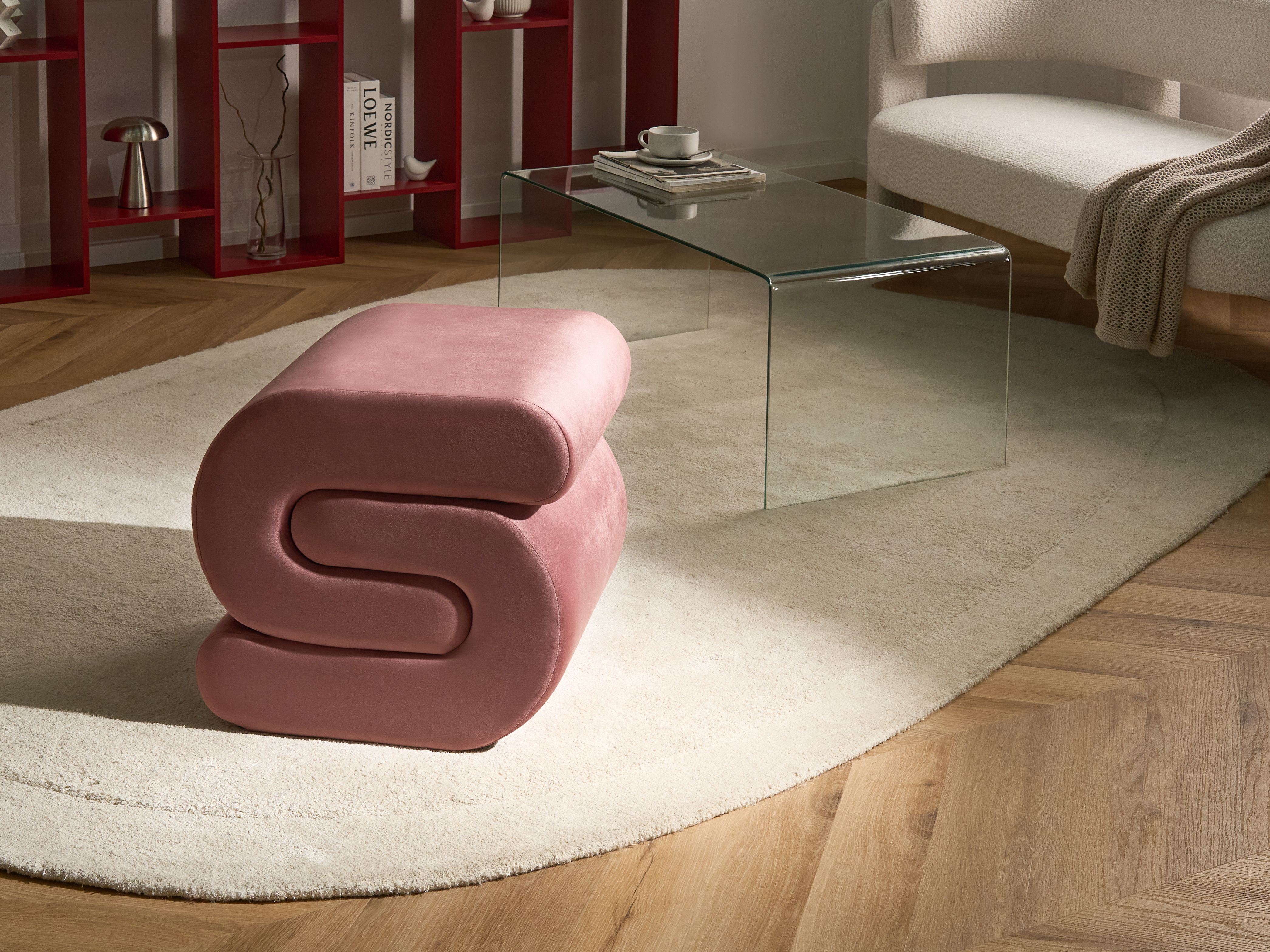 Pouffe ARCADIA Velvet Pink