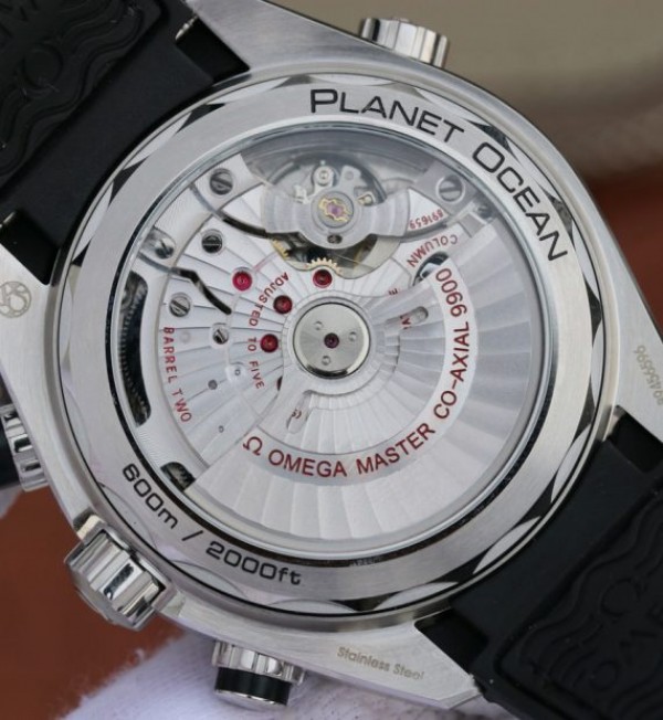 Replica Omega OMF Planet Ocean Master Chronometer Black LiquidMetal Leather Strap A9900 - Top club