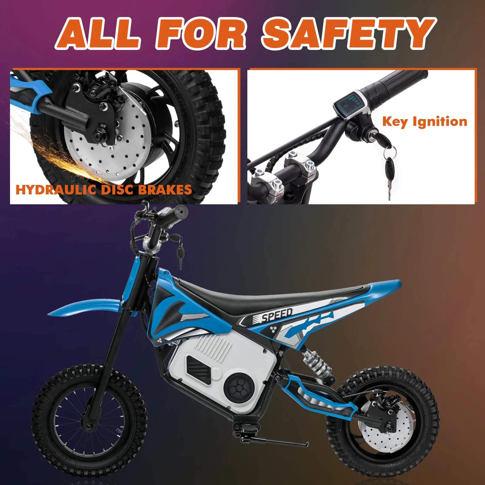 Kerry Yoo C11 36V Electric Dirt Bike for Kids 8-14, 350W Ride on Motorcycle, Electric Motorbike Teens,16 mph, High/Low Speeds-Red - Image 20