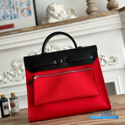 Hermès Herbag Zip 31 Bag | 31x25x10 cm | Luxury Canvas & Leather Shoulder Bag for Women | Spacious Everyday Hermès Tote1:1High-quality replica
