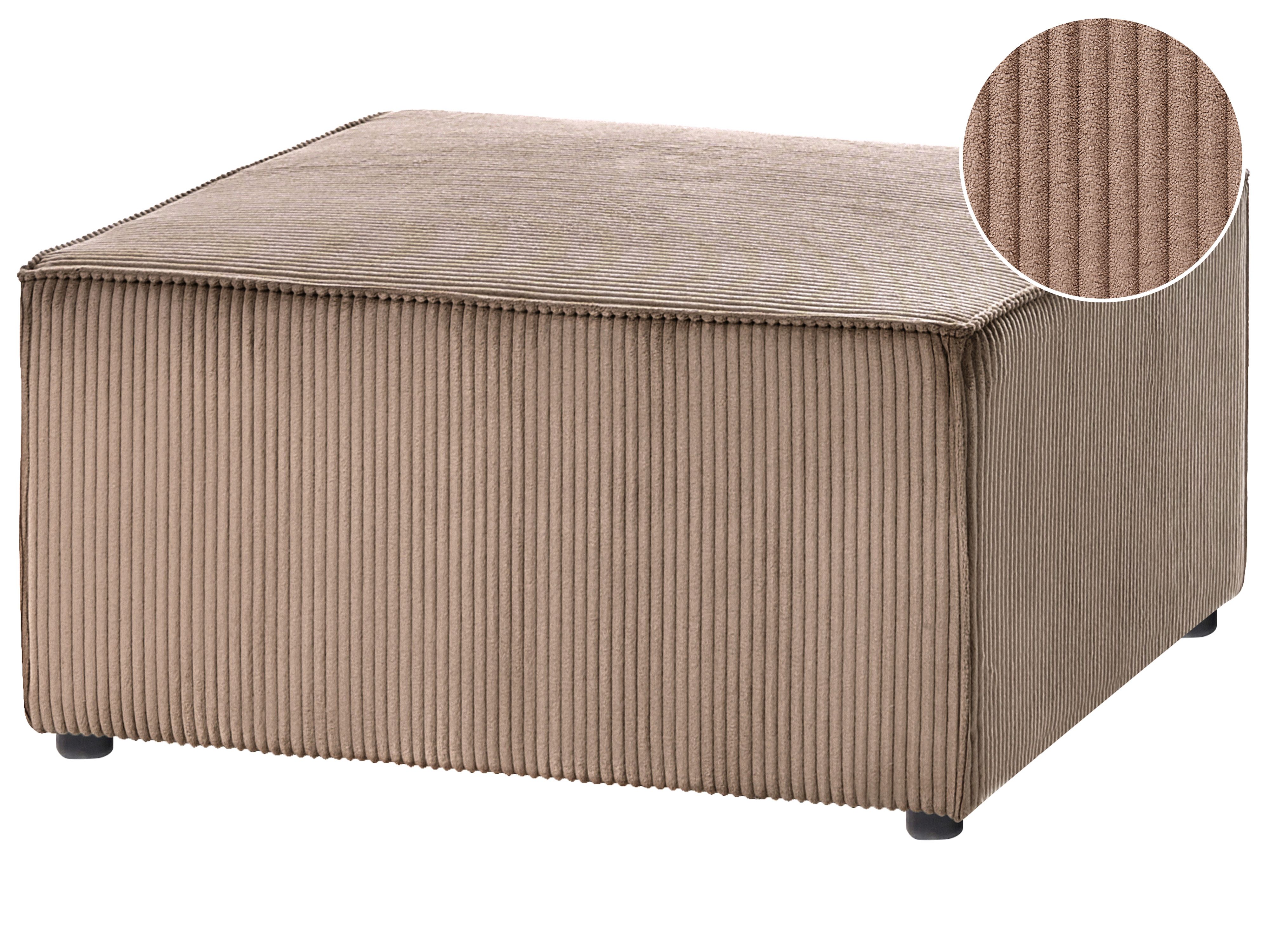 Ottoman LEMVIG Corduroy Sand Beige