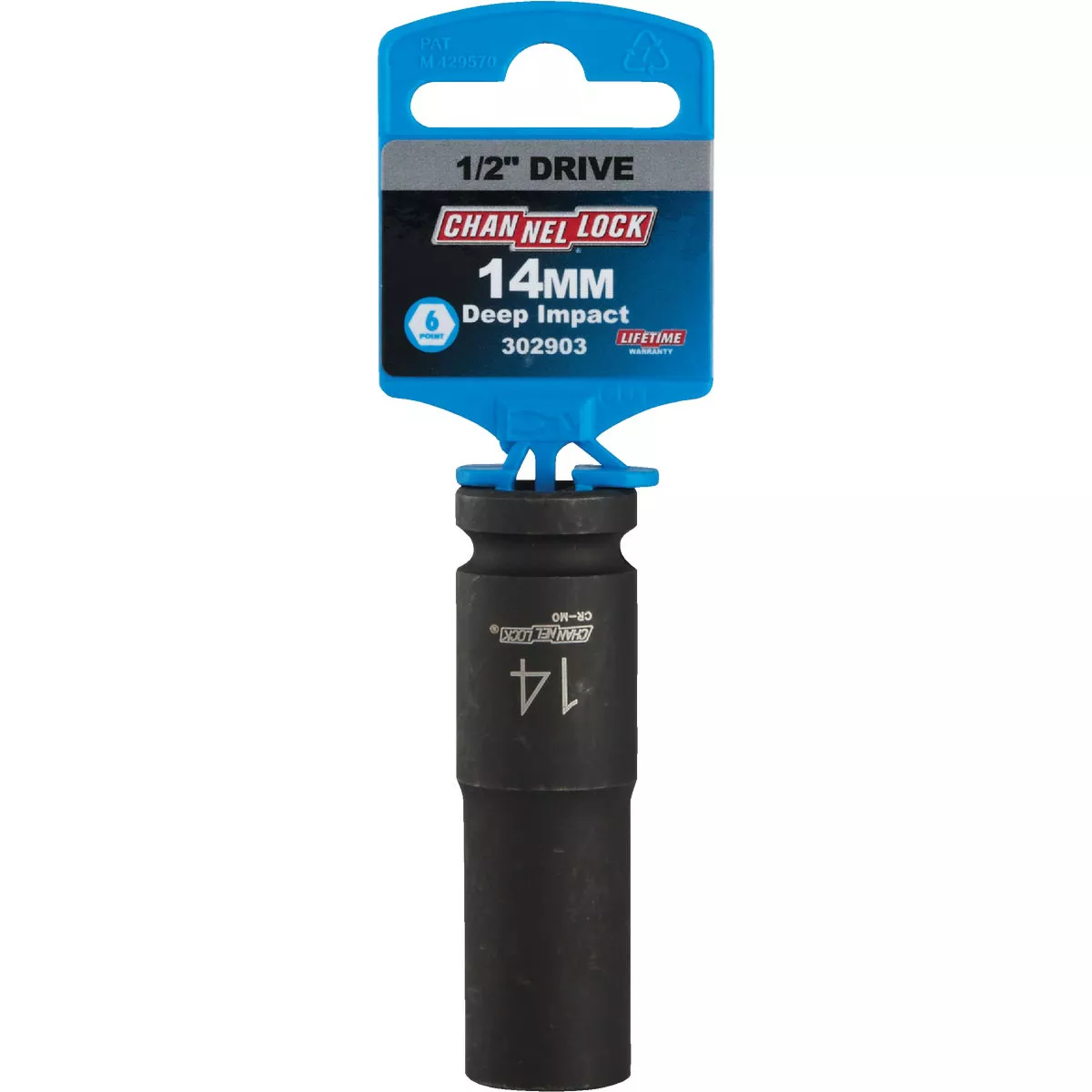 Channellock 1/2 In. Drive 14 mm 6-Point Deep Metric Impact Socket
