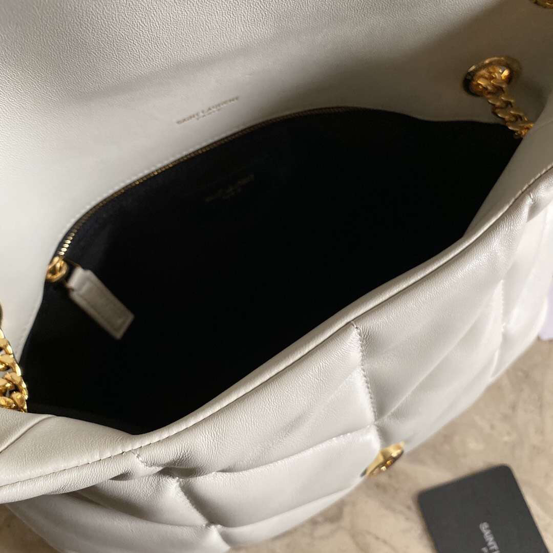 PUFFER MEDIUM BAG IN QUILTED LAMBSKIN1:1High-quality replica