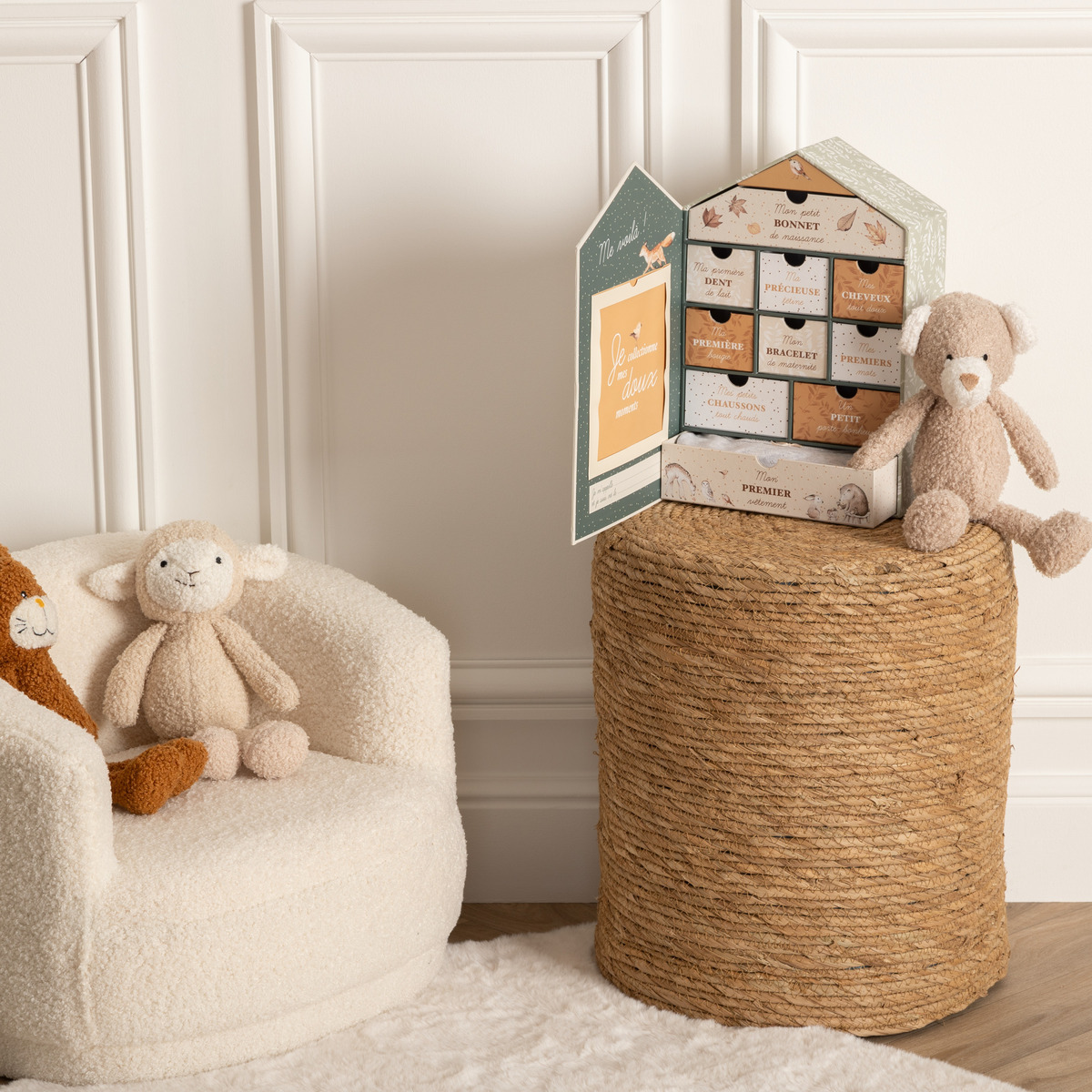 Birth gift set "Forest" Green, H.30,5 cm