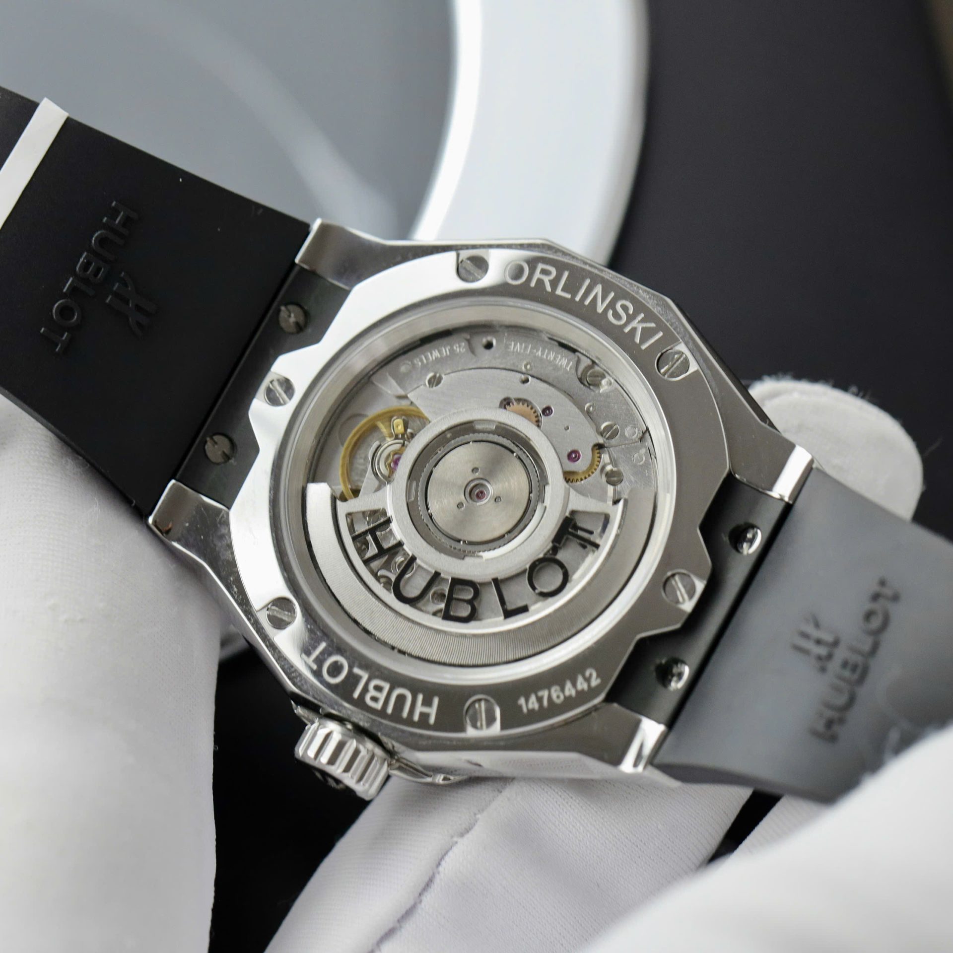Hublot Orlinski White Dial Replica Watch Custom Moissanite Diamonds Hong Kong 40mm - Top club