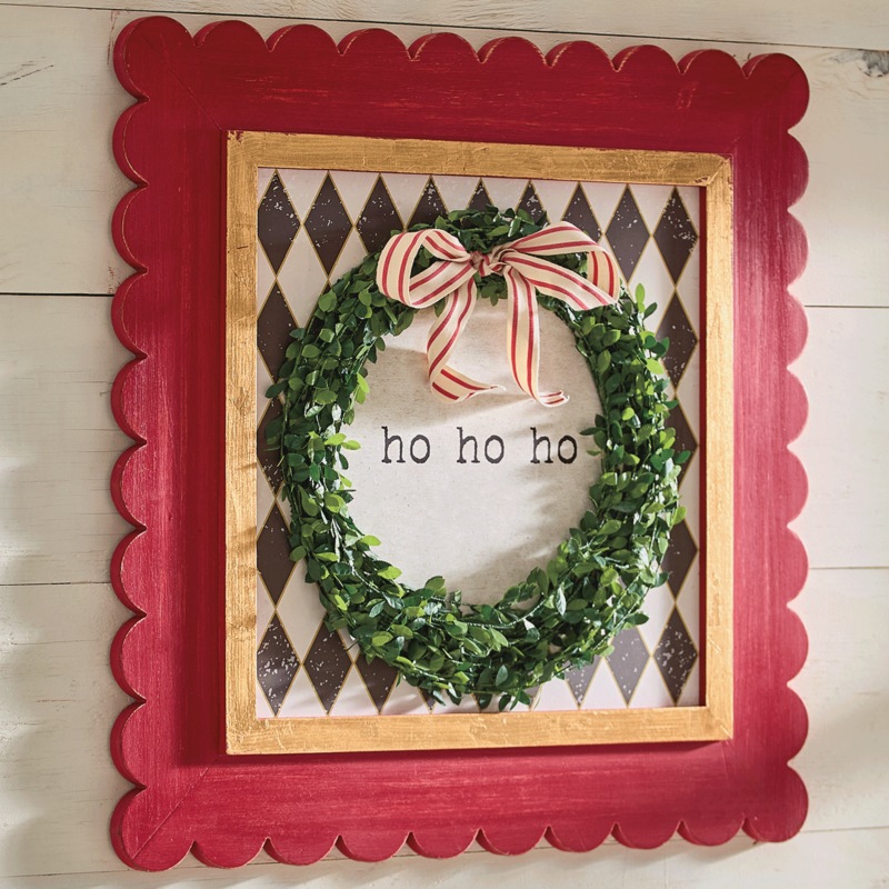 Christmas Wall Art with Scalloped Frame - MIDNIGHT VELVET CATALOG