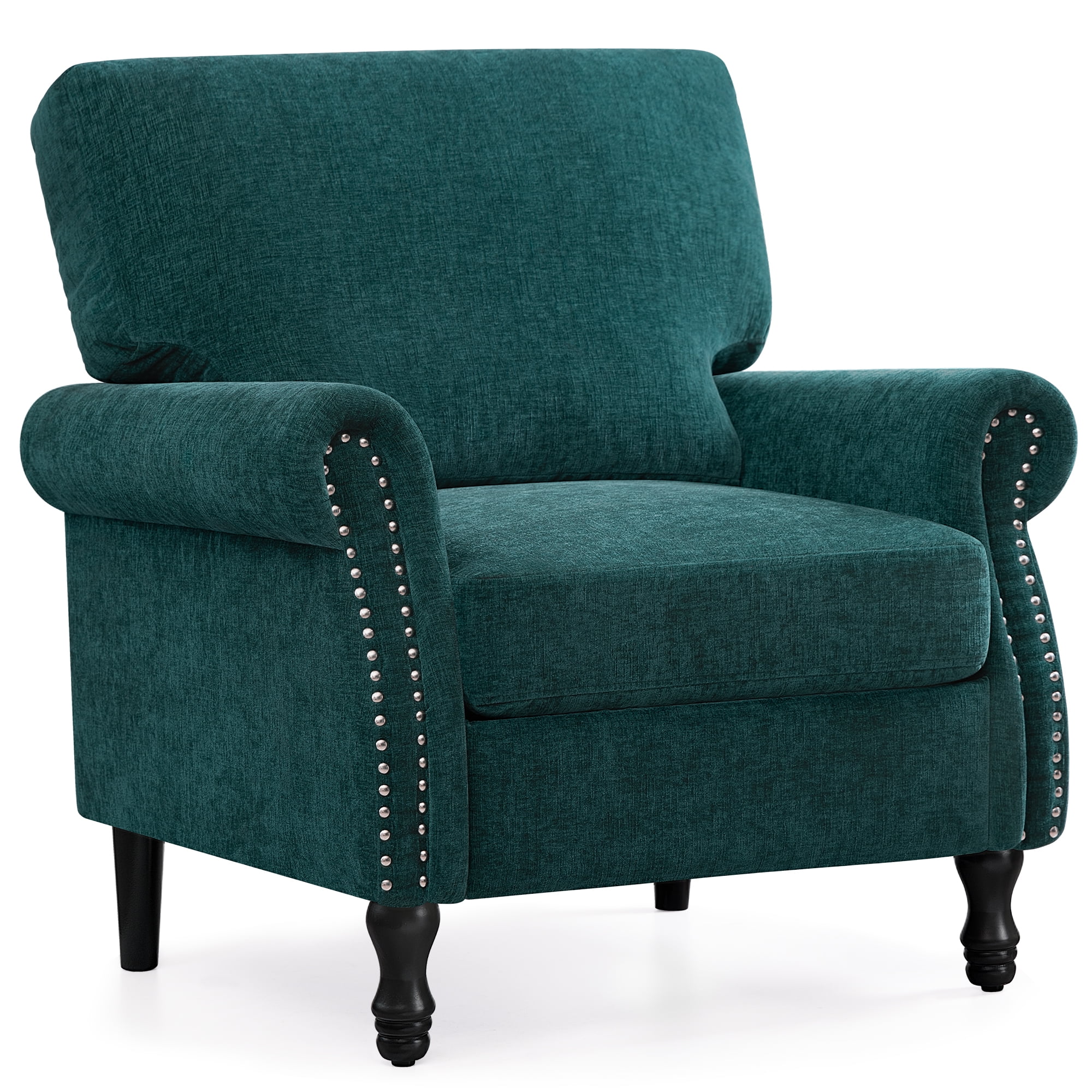 COOLHUT Modern Accent Chair Armchair, Linen Fabric Upholstered Comfy Single Sofa with Solid Wood Frame for Living Room, Gray - Image 27