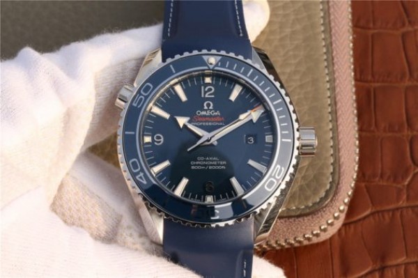 Replica Omega Planet Ocean Professional Blue Liquidmetal Bezel 45mm OMF Rubber Strap A8500 - Top club