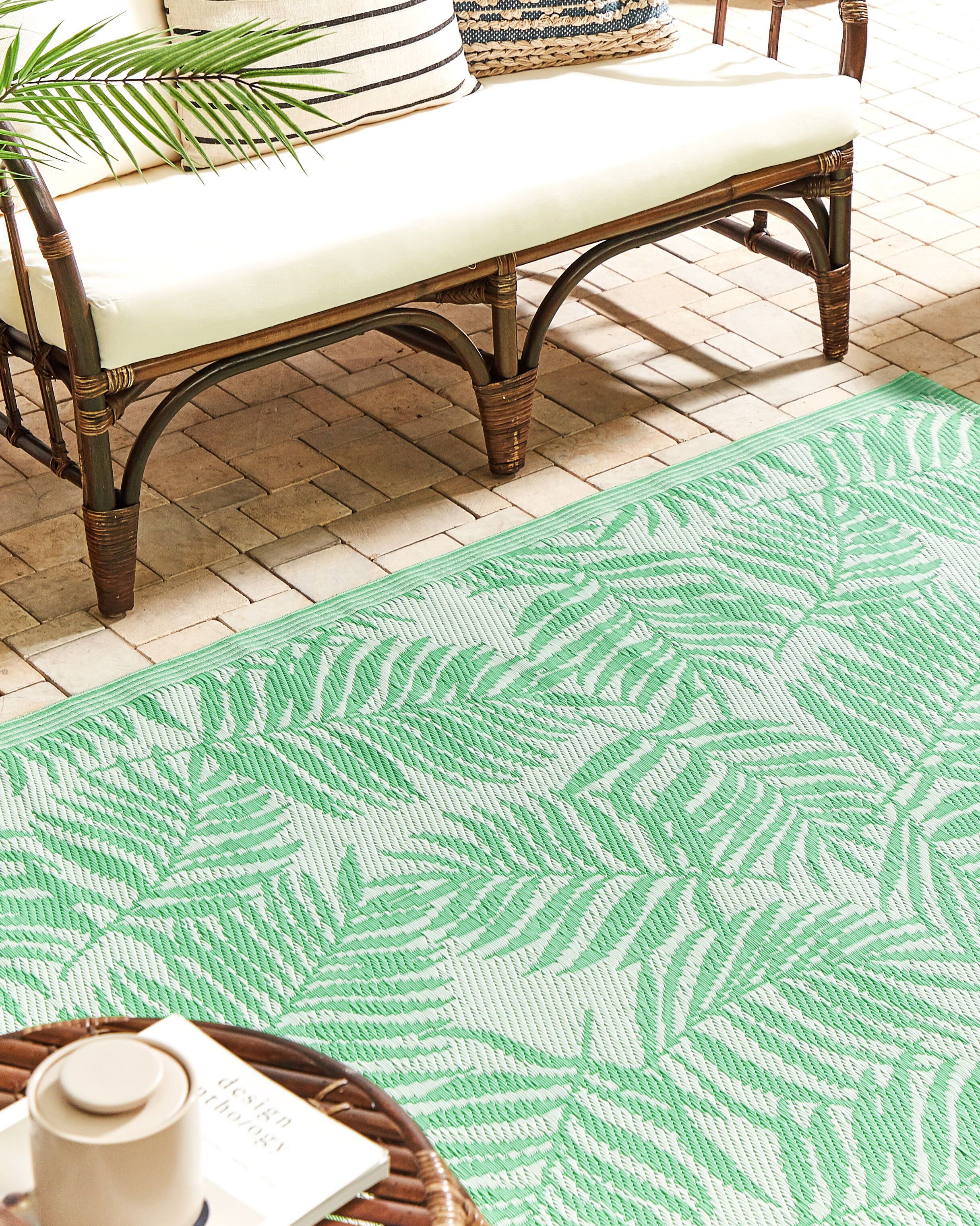 Outdoor Rug KOTA Light Green 120 x 180 cm Reversible