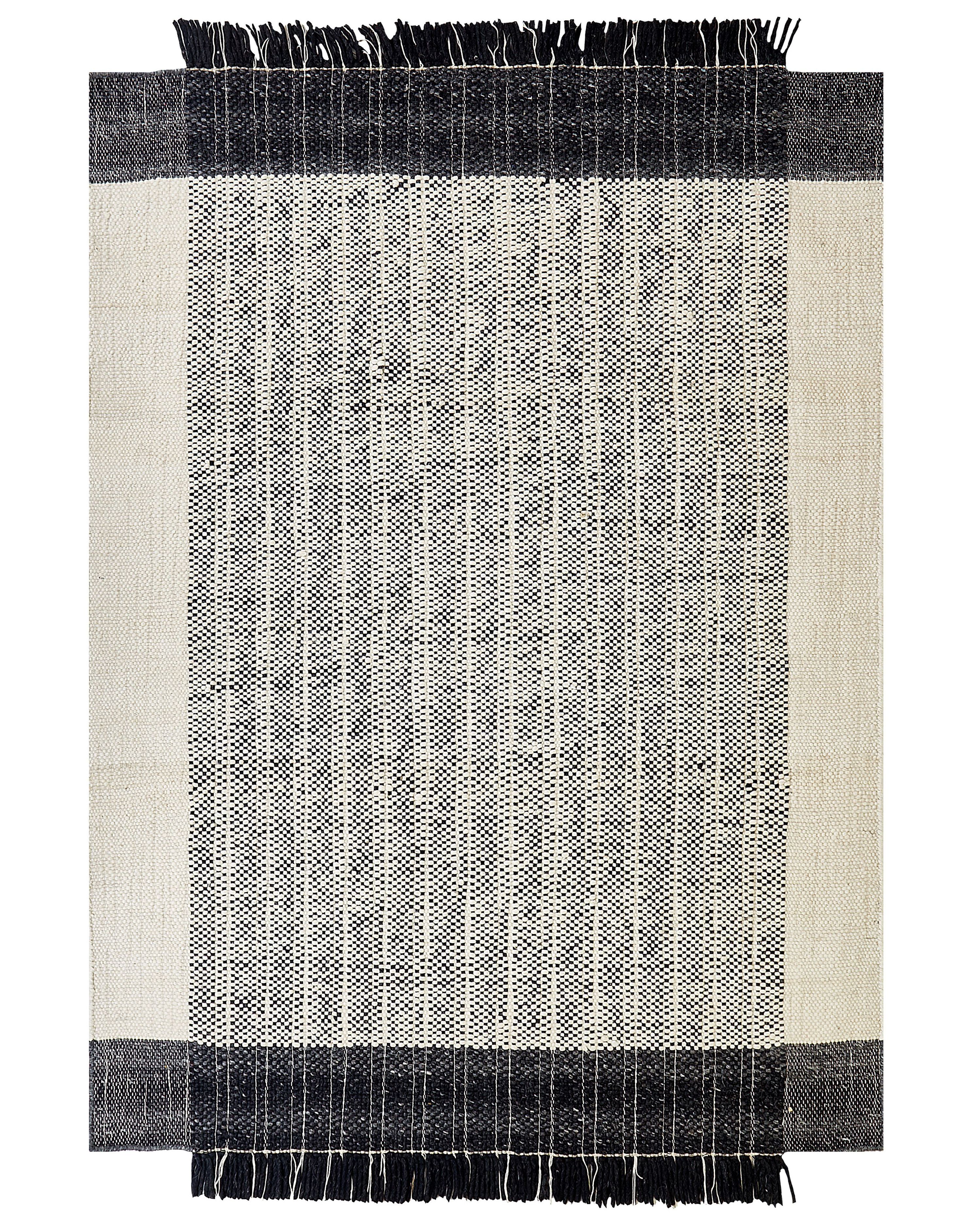 Rug KETENLI White 160 x 230 cm Wool
