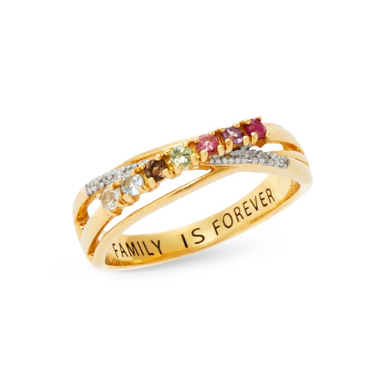 Birthstone/Family Crossover Ring - MIDNIGHT VELVET CATALOG